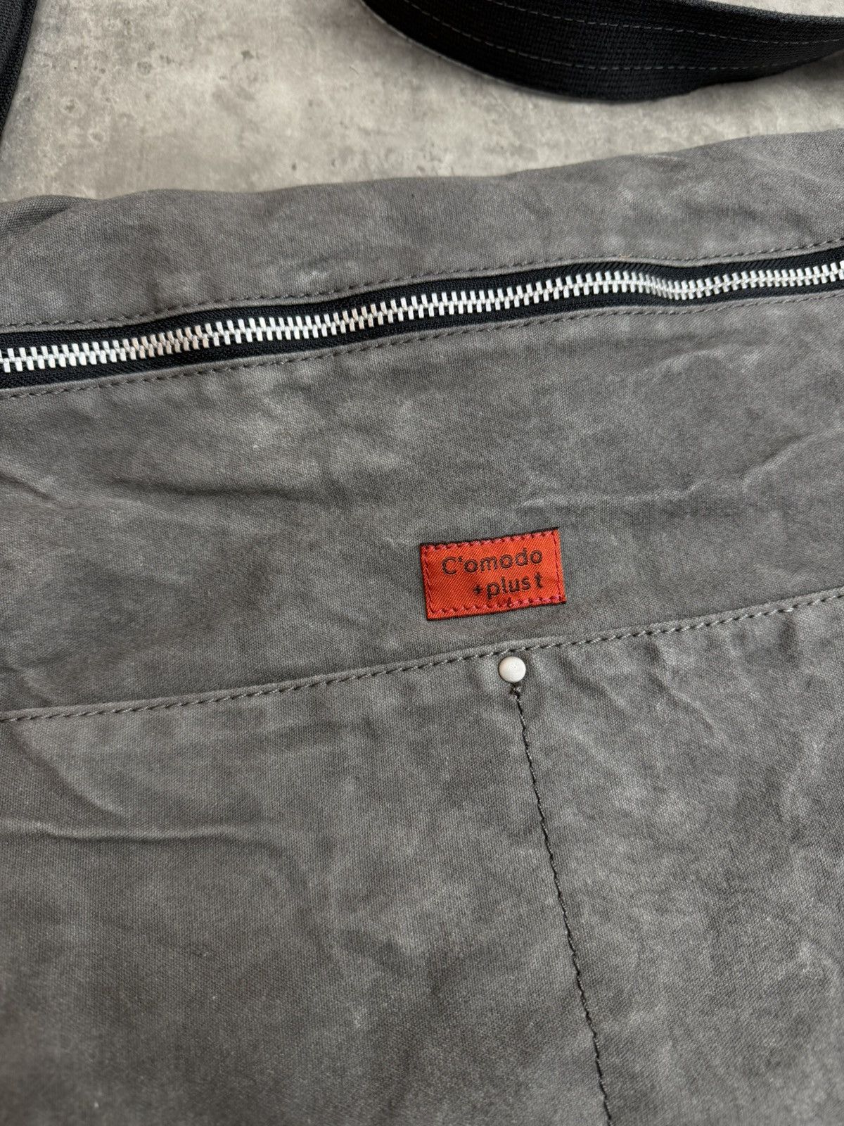 Other Comodo +Plus T Grey Crossbody Shoulder Bag Waxed Canvas Size ONE SIZE - 6 Thumbnail