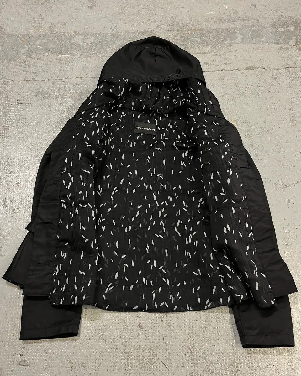 Emporio Armani SS2016 Emporio Armani Black Relief Nylon Jacket Size M / US 6-8 / IT 42-44 - 8 Thumbnail