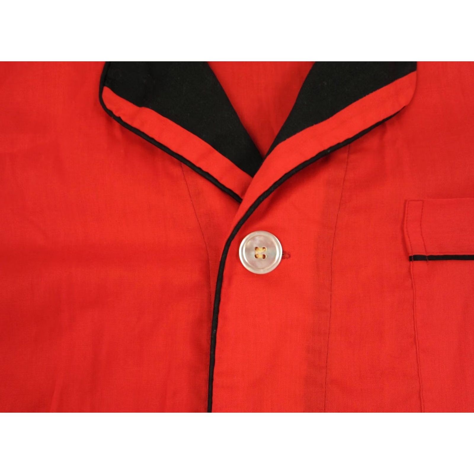 Pierre Cardin Pierre Cardin Shirt Button-Up 70s 90s Mens Red Black Cotton Size L Long Sleeve Collared Spread Pocket Vintage Shirt Size US L / EU 52-54 / 3 - 3 Thumbnail