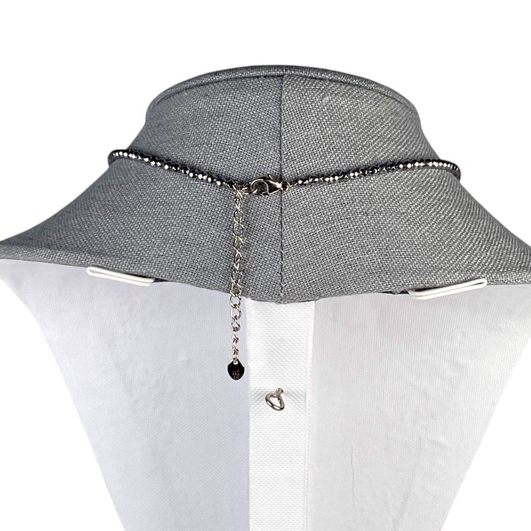 Other Lucas Lameth Choker Necklace Pearl Sparkly Silver Beads Size ONE SIZE - 3 Thumbnail