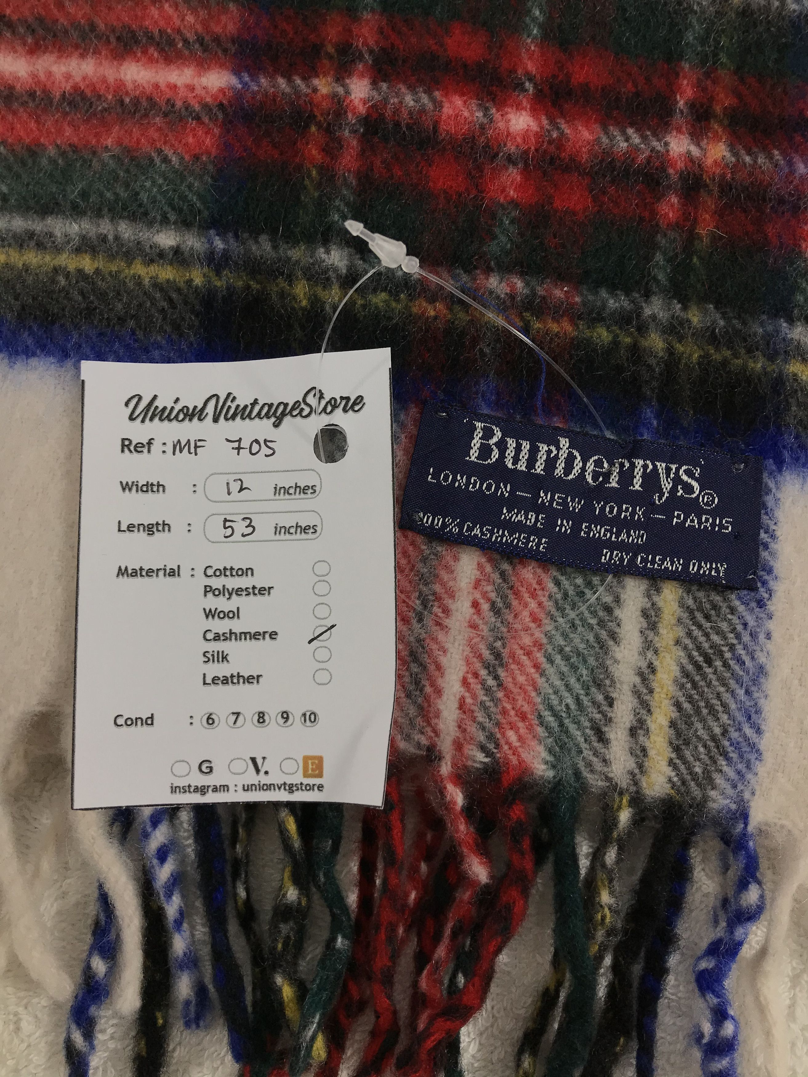 Burberry Vintage Burberry Scarf/Muffler/Neckwear MF705 Size ONE SIZE - 4 Thumbnail
