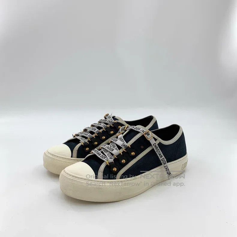 Dior Dior Black logo letter lace-up casual flat board shoes Size US 6 / IT 36 - 1 Thumbnail