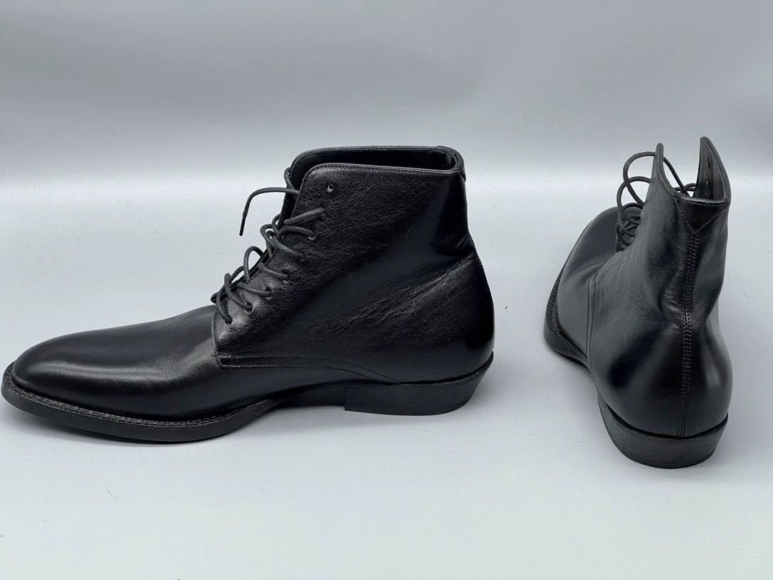 Yves Saint Laurent black leather lace-up ankle boots for men Size US 7 / EU 40 - 3 Thumbnail
