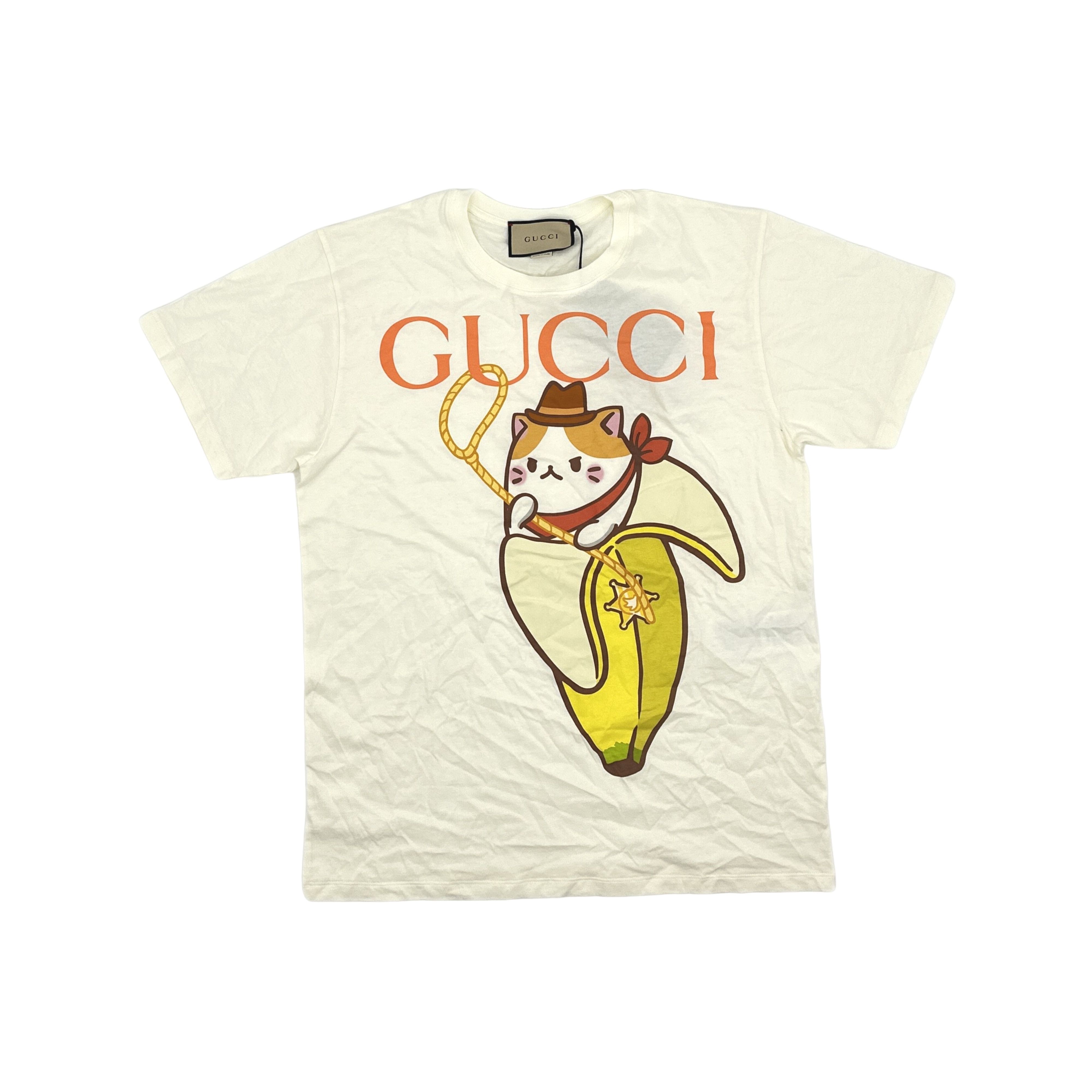 Gucci Gucci Love Parade Cat Banana Print T-Shirt S Size S / US 4 / IT 40 - 1 Thumbnail