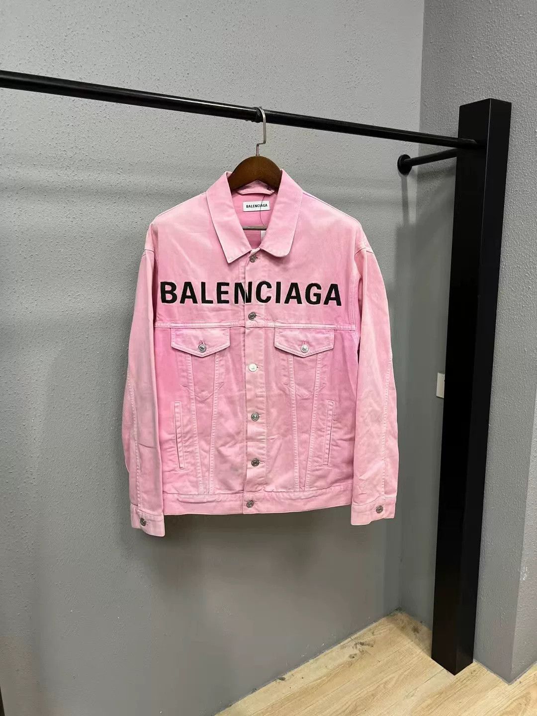 Balenciaga Balenciaga Pink Denim Jacket Size US XS / EU 42 / 0 - 1 Thumbnail