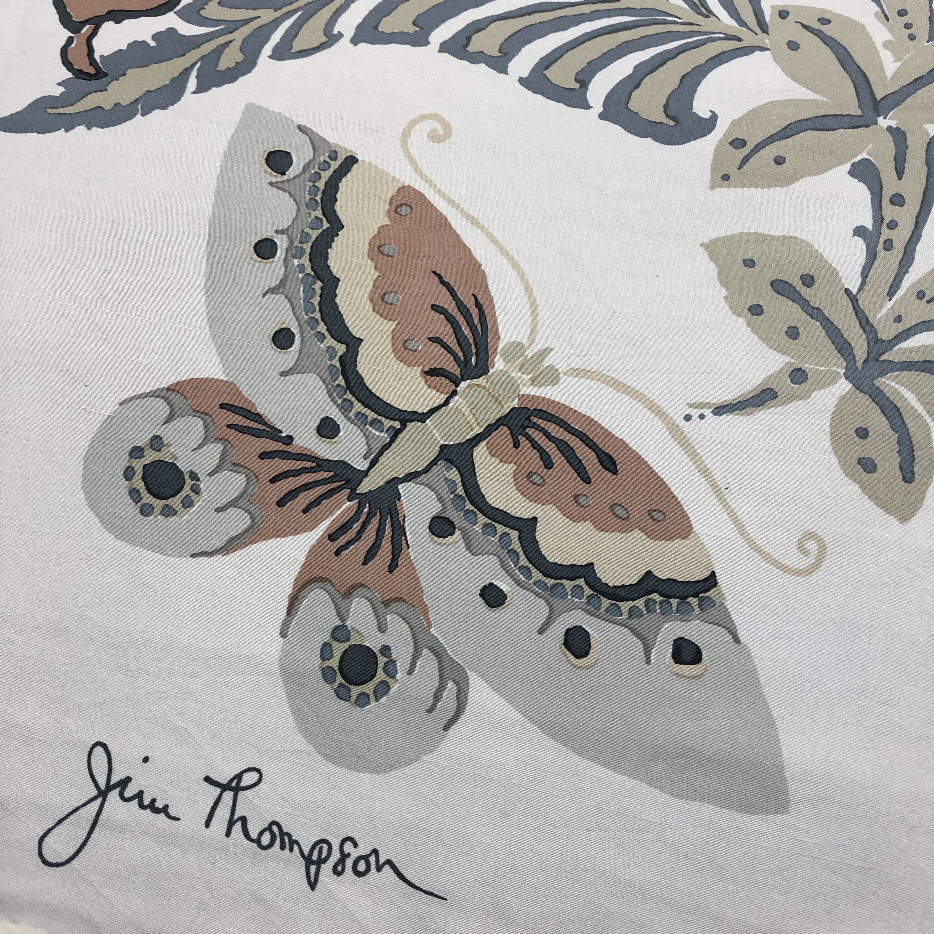 Jim Thompson × Vintage Vintage Jim Thompson SILK Scarf Twill Stole Wraps Scarves Size ONE SIZE - 5 Thumbnail
