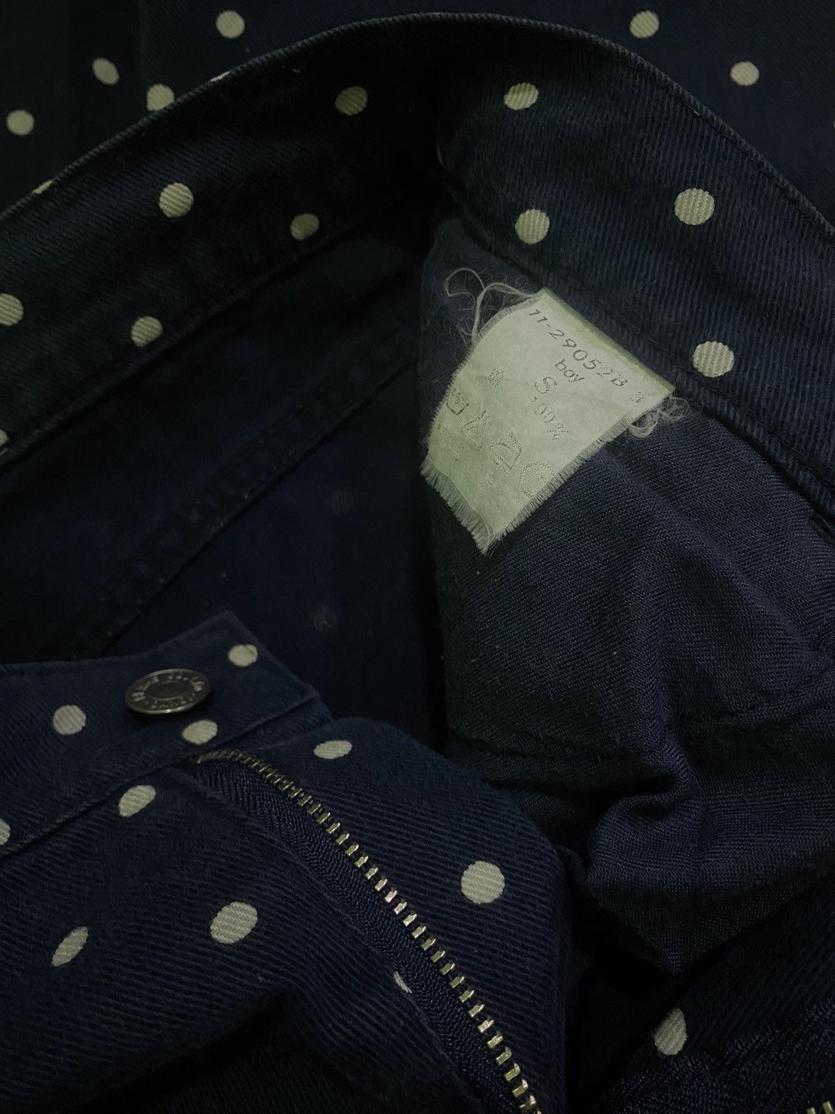 Beams Plus × Japanese Brand × Tornado Mart Beams Boy japanese Polkadot skinny pant denim Size US 29 - 5 Thumbnail