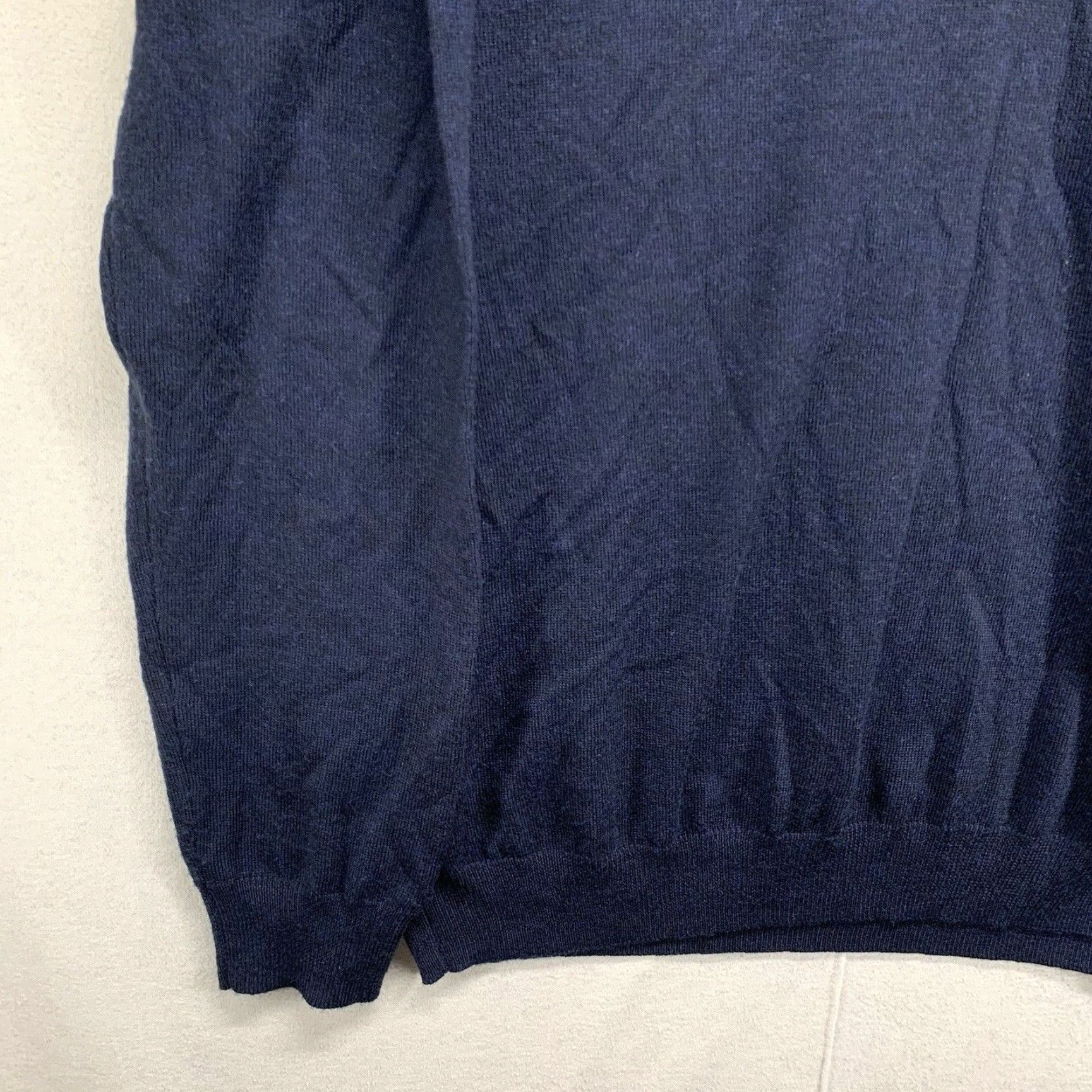 Joseph Abboud Joseph Abboud Sweater Men XL Blue Wool V-Neck Pullover All Seasons Lightweight Regular Fit Mens Size US XL / EU 56 / 4 - 5 Thumbnail