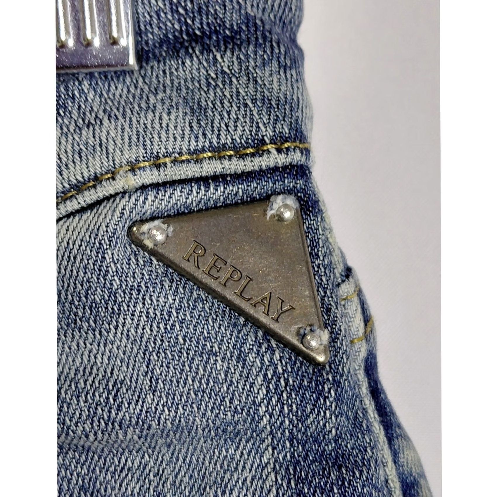 Replay Replay Blue Jeans Skinny Slim Women 25 Denim Cotton Solid Mid Wash Fashion Pants Size 42" / US 20 - 3 Thumbnail