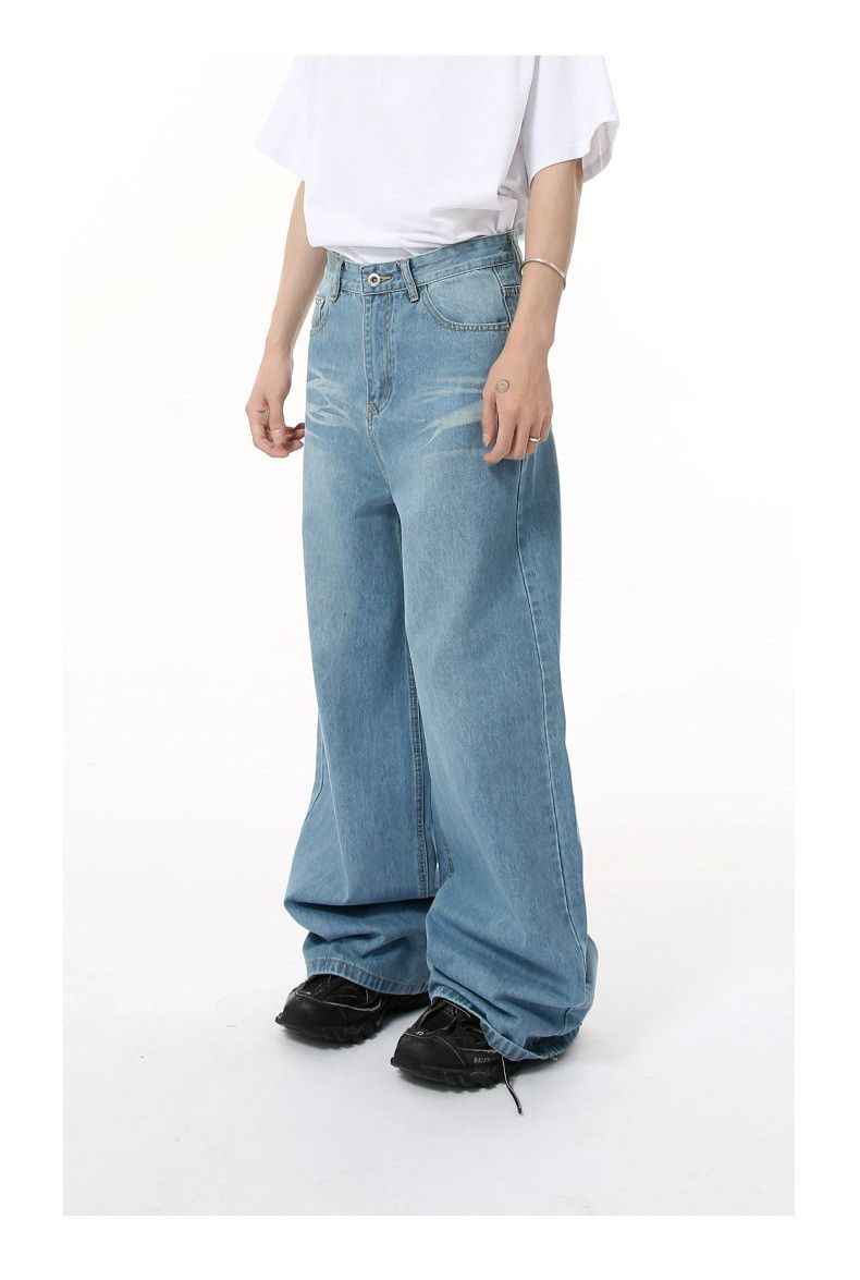 Japanese Brand × Jean Japanese retro washed wide-leg cleanfit straight jeans Size US 32 / EU 48 - 4 Thumbnail