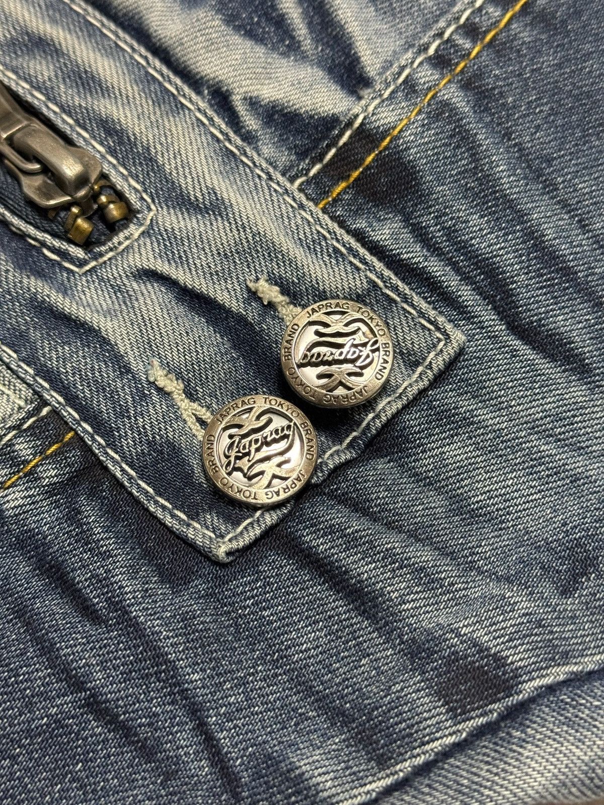 If Six Was Nine Vintage Okishama Samoki Jeans Denim Pants Japanese Dirty Y2K Size US 32 / EU 48 - 7 Thumbnail