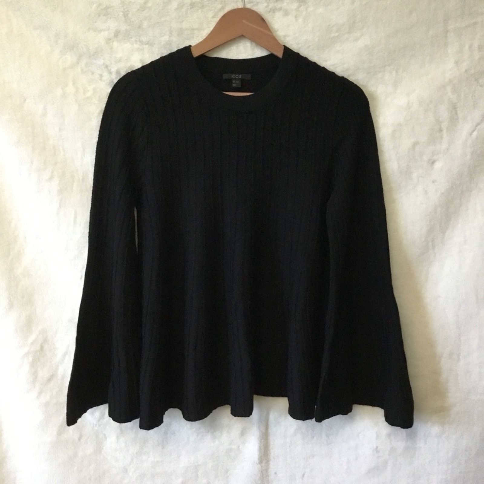 Cos COS Black Wool Texture Stripe Sweater Size S / US 4 / IT 40 - 2 Thumbnail
