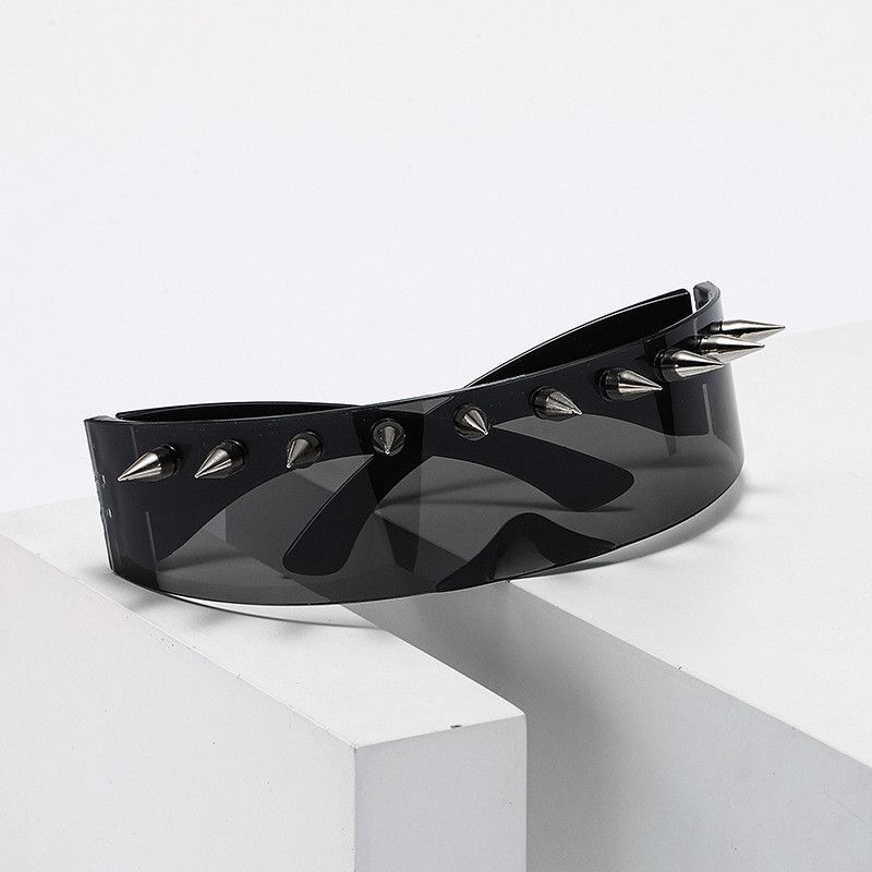 Electric Visual Rivet Hip-hop Street ins style custom avant-garde sunglasses Size ONE SIZE - 1 Thumbnail