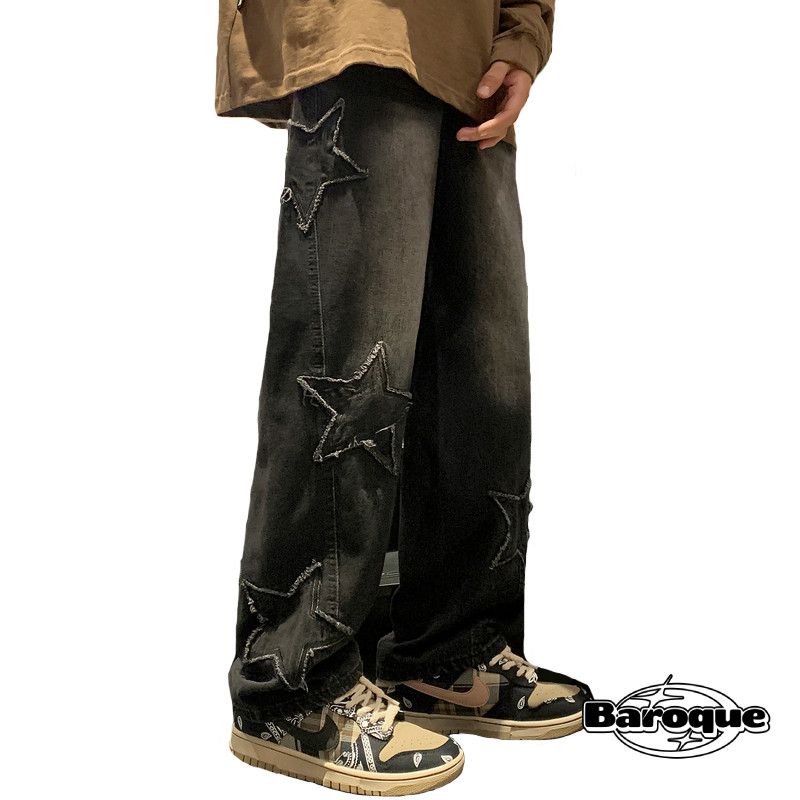 Black Vintage Streetwear Jeans
