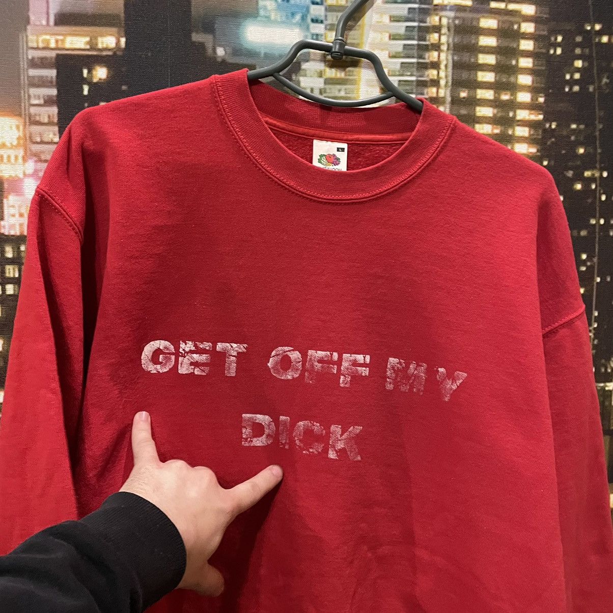Band Tees HUMOR SWEATER GET OFF MY DICK PORNO STAR T SHIRT Size US L / EU 52-54 / 3 - 4 Thumbnail