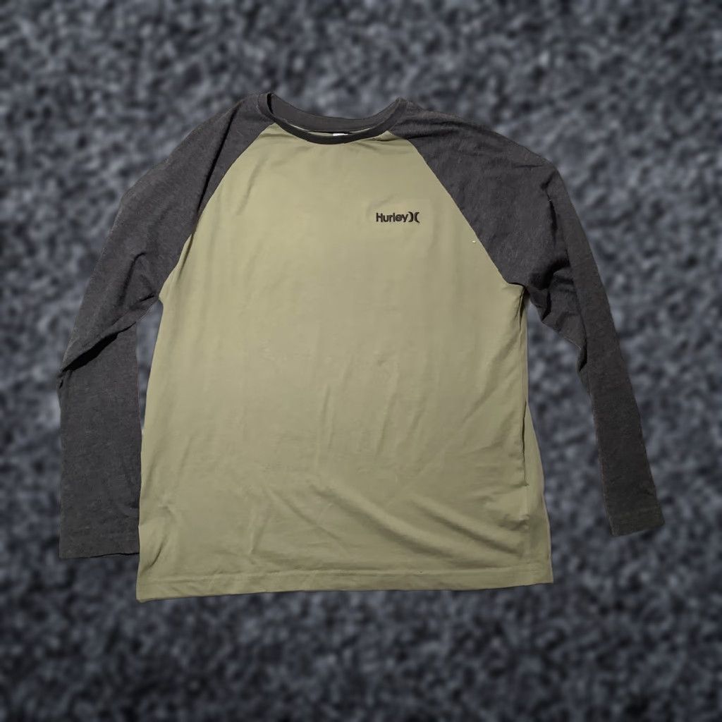 Hurley Hurley Shirt Mens Large Green Gray Long Sleeve Raglan Tee Casual 1432134 Size US L / EU 52-54 / 3 - 1 Thumbnail