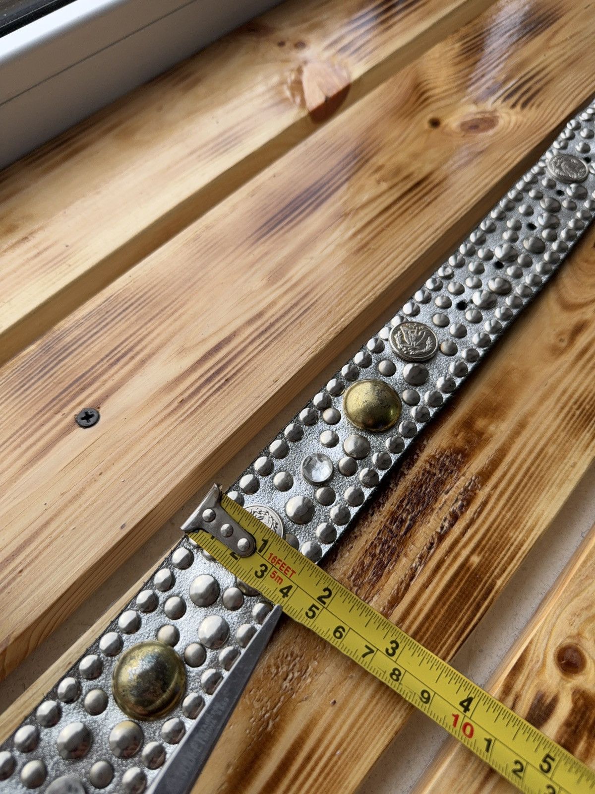 If Six Was Nine Vintage Japanese Studded Leather Punk Emo Rock Goth Y2K belt Size ONE SIZE - 16 Thumbnail