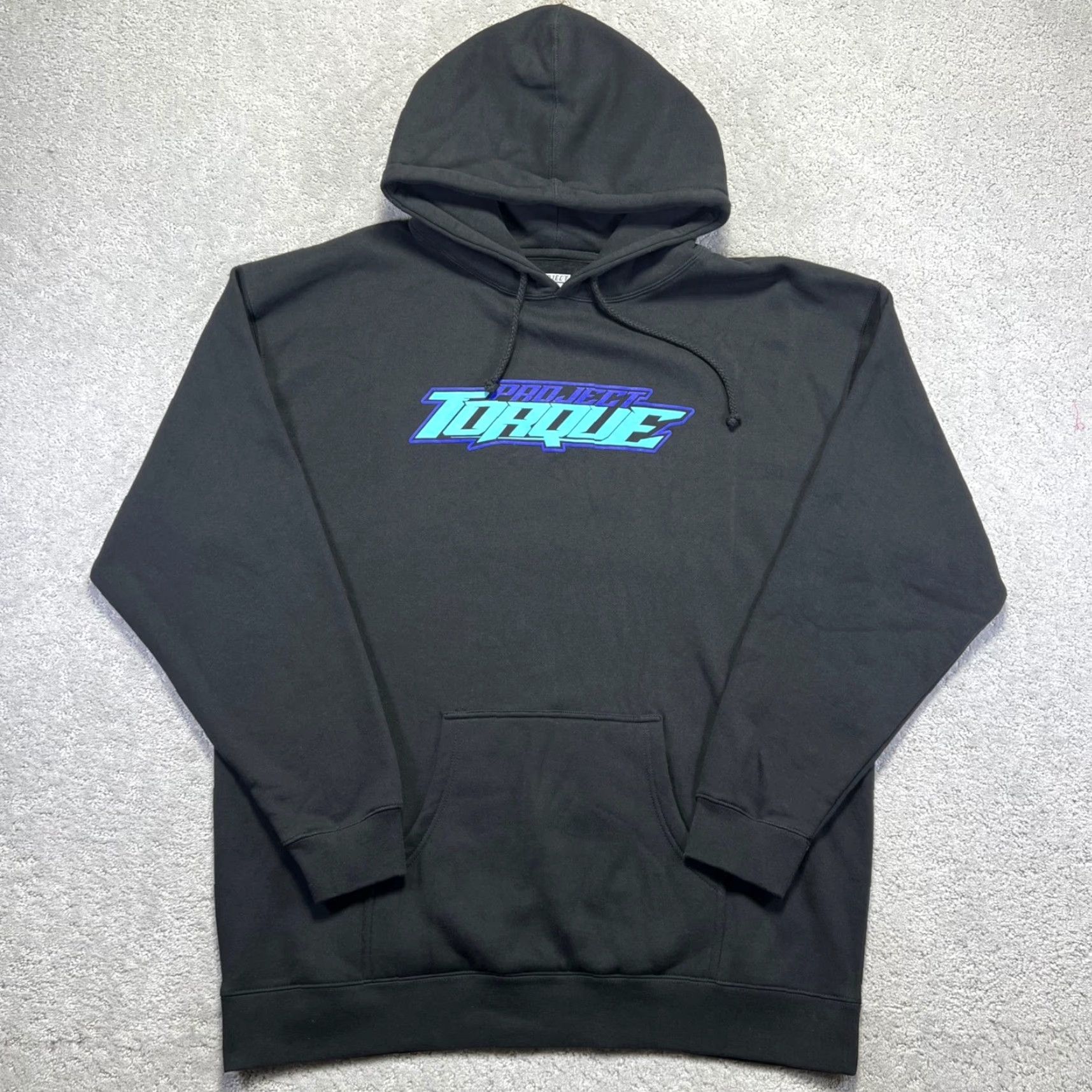 Vintage VINTAGE PROJECT Torque Garage Hoodie Mens 3X Black Graphic Print Hooded Pockets 3XL Men Chevrolet OBS Truck Neon Logo Graphic Sweatshirt Size US XXL / EU 58 / 5 - 2 Thumbnail