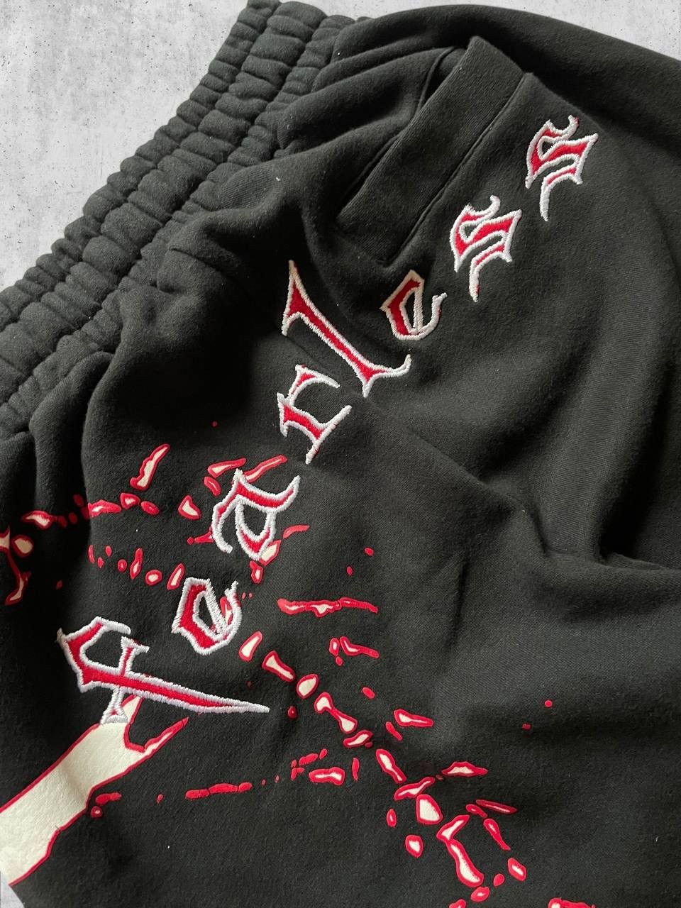 Vintage Fearless SKULL vintage sweatpants track heavy cott baggy y2k Size US 34 / EU 50 - 4 Thumbnail