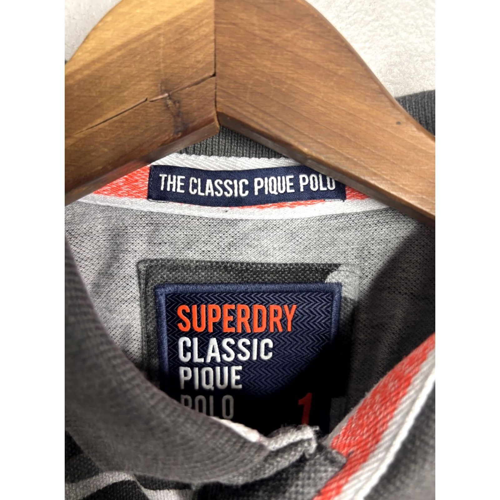 Superdry VINTAGE Superdry Polo Shirt Mens Small Gray Black Camouflage Classic Pique Logo Cotton Size US S / EU 44-46 / 1 - 4 Thumbnail
