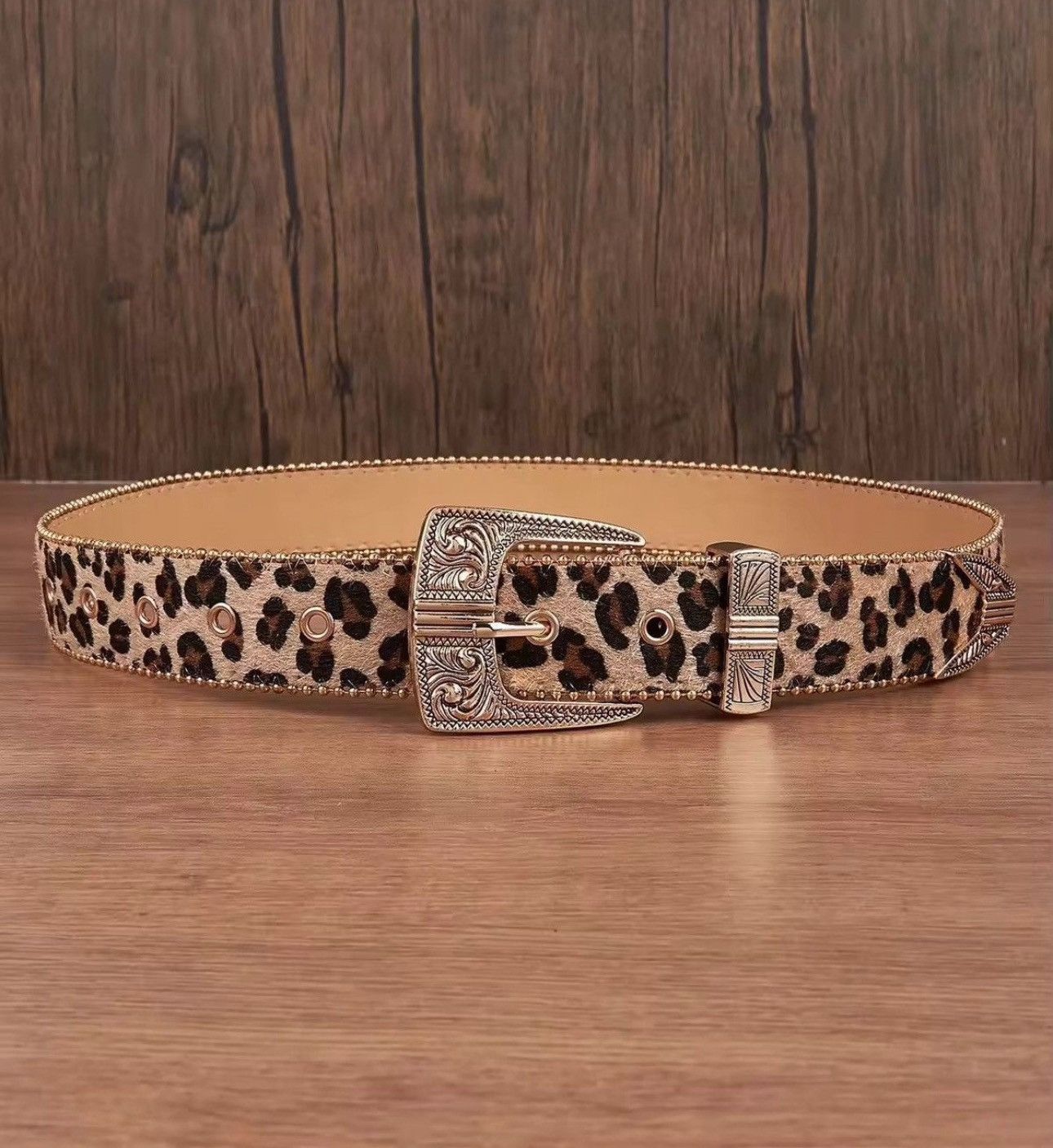 Japanese Brand 122 cm 2000s style leopard cheetah print belt Size ONE SIZE - 4 Thumbnail