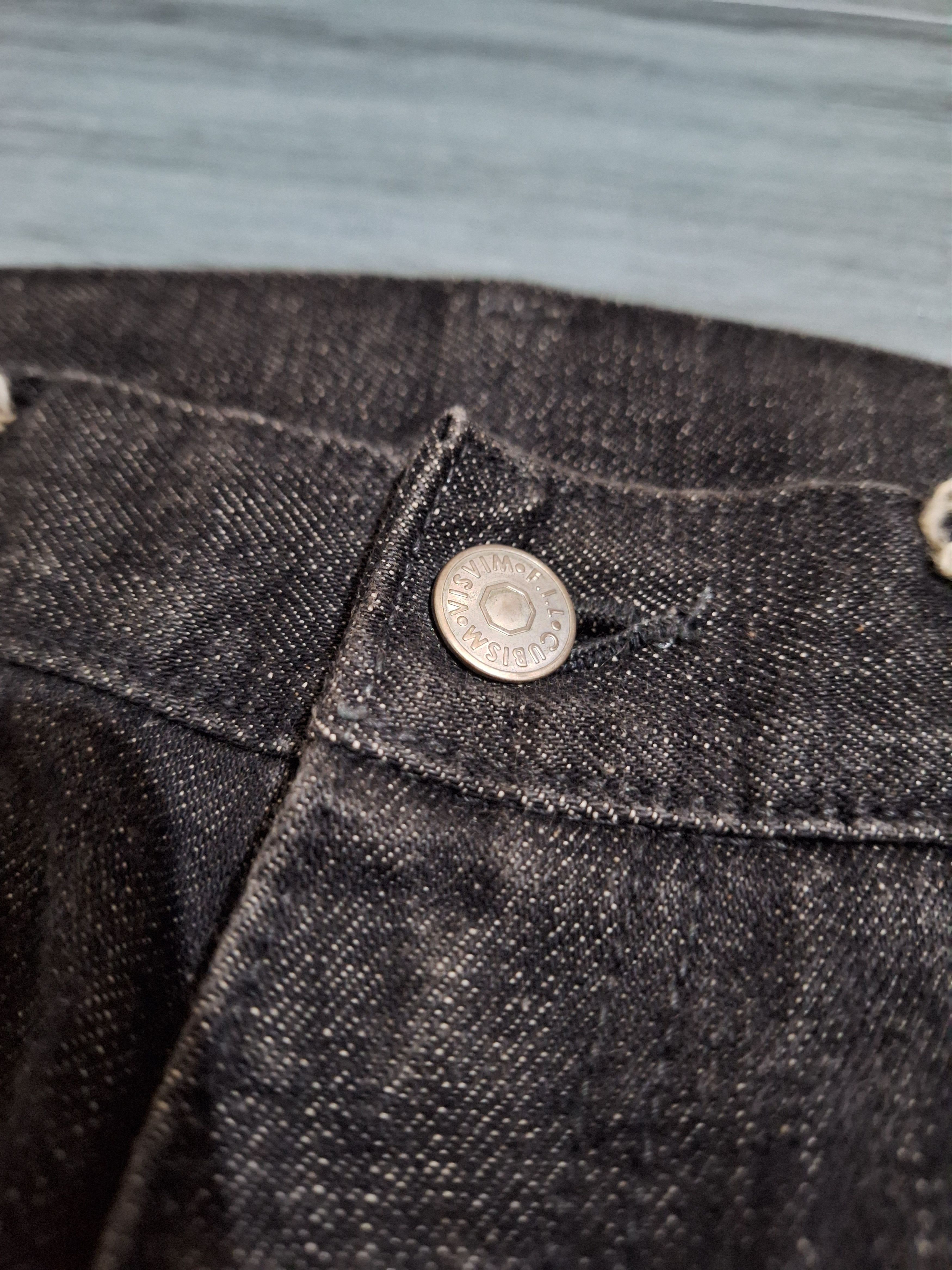 VISVIM fluxus serge de nimes Denim Pants Jeans Patch W32 L30