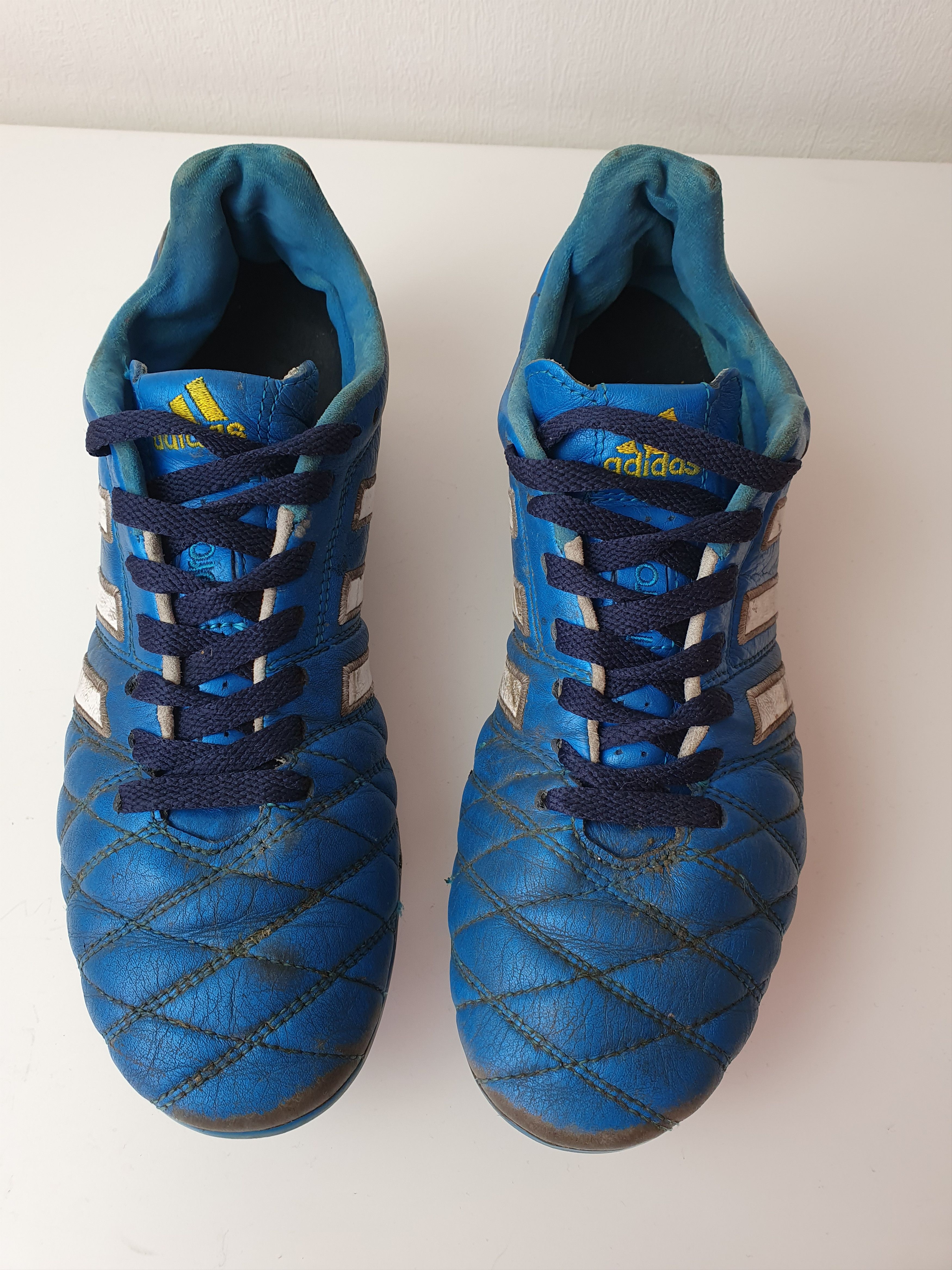 Adidas Vinatge Football Caps Adidas Adipure 11 Pro Blue Soccer Size US 8.5 / EU 41-42 - 18 Thumbnail