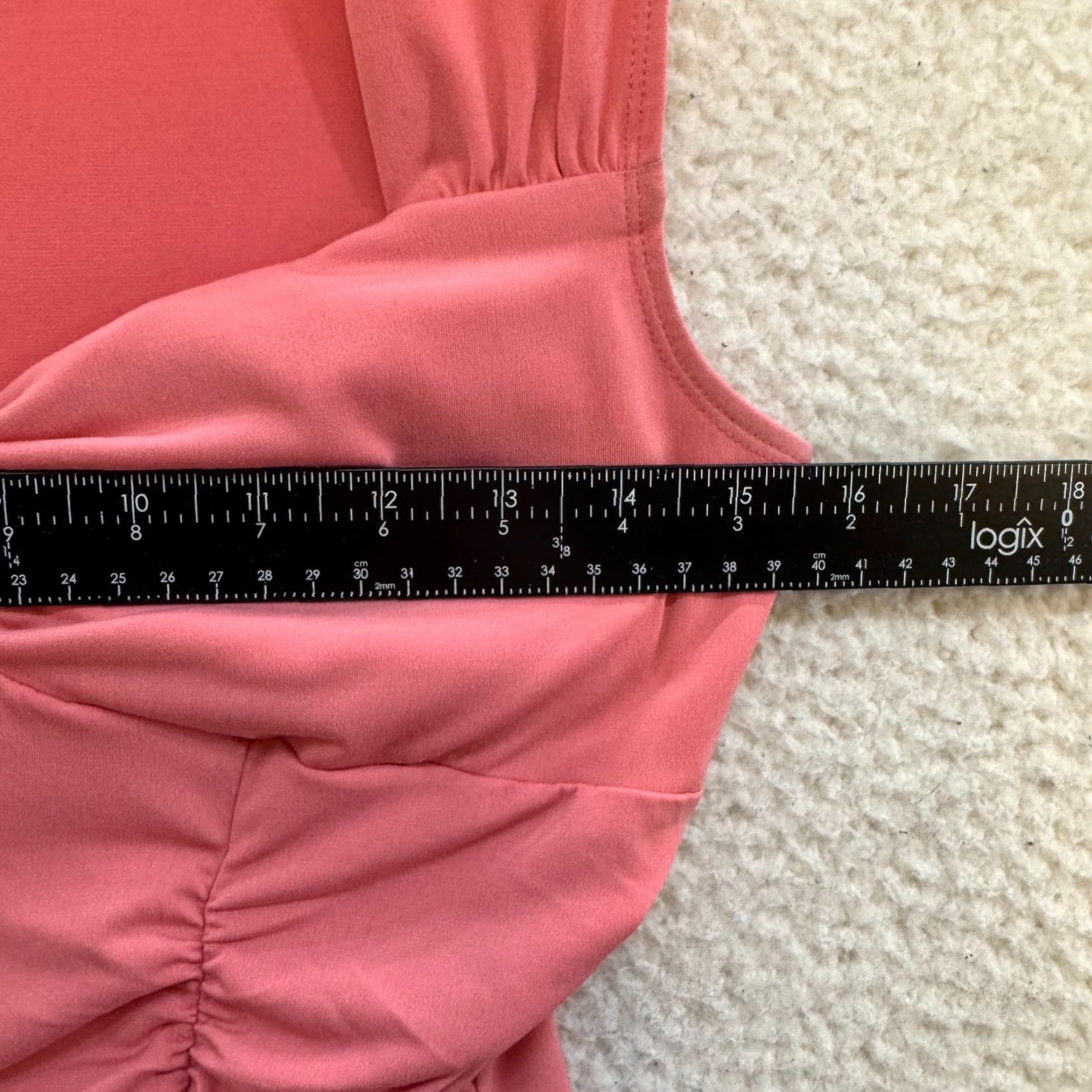 Pinko VINTAGE Soulmates Y2K Top Shirt S Pink Salmon Ruched Padded Boho Grunge Fairy Size S / US 4 / IT 40 - 6 Thumbnail