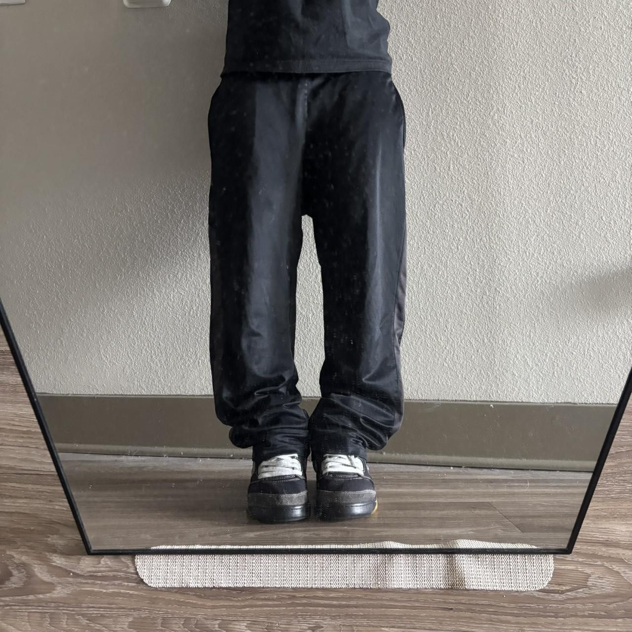 Vintage Crazy Vintage Y2K/2000s Black Grey Striped Essential Track Pants! Size US 32 / EU 48 - 1 Thumbnail