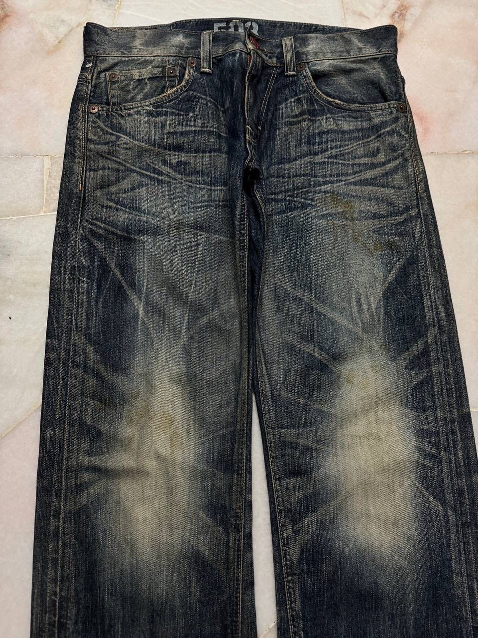 Edwin 💥Insane💥Vtg Edwin Rusty Honeycomb Sick Clawmark Nice Style Size US 31 - 3 Thumbnail