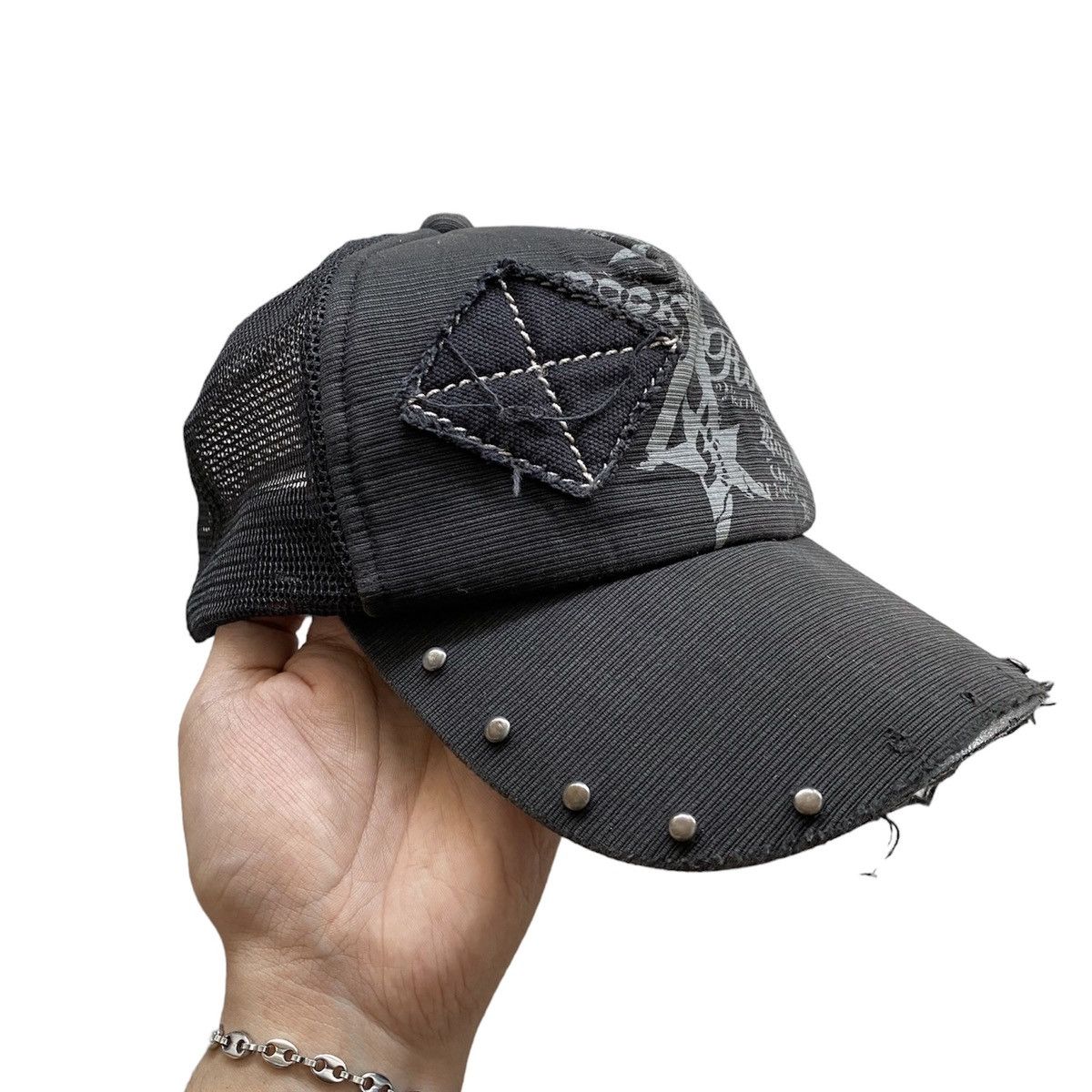 Other Y2K Studed Trucker Cap Punk Style Size ONE SIZE - 3 Thumbnail