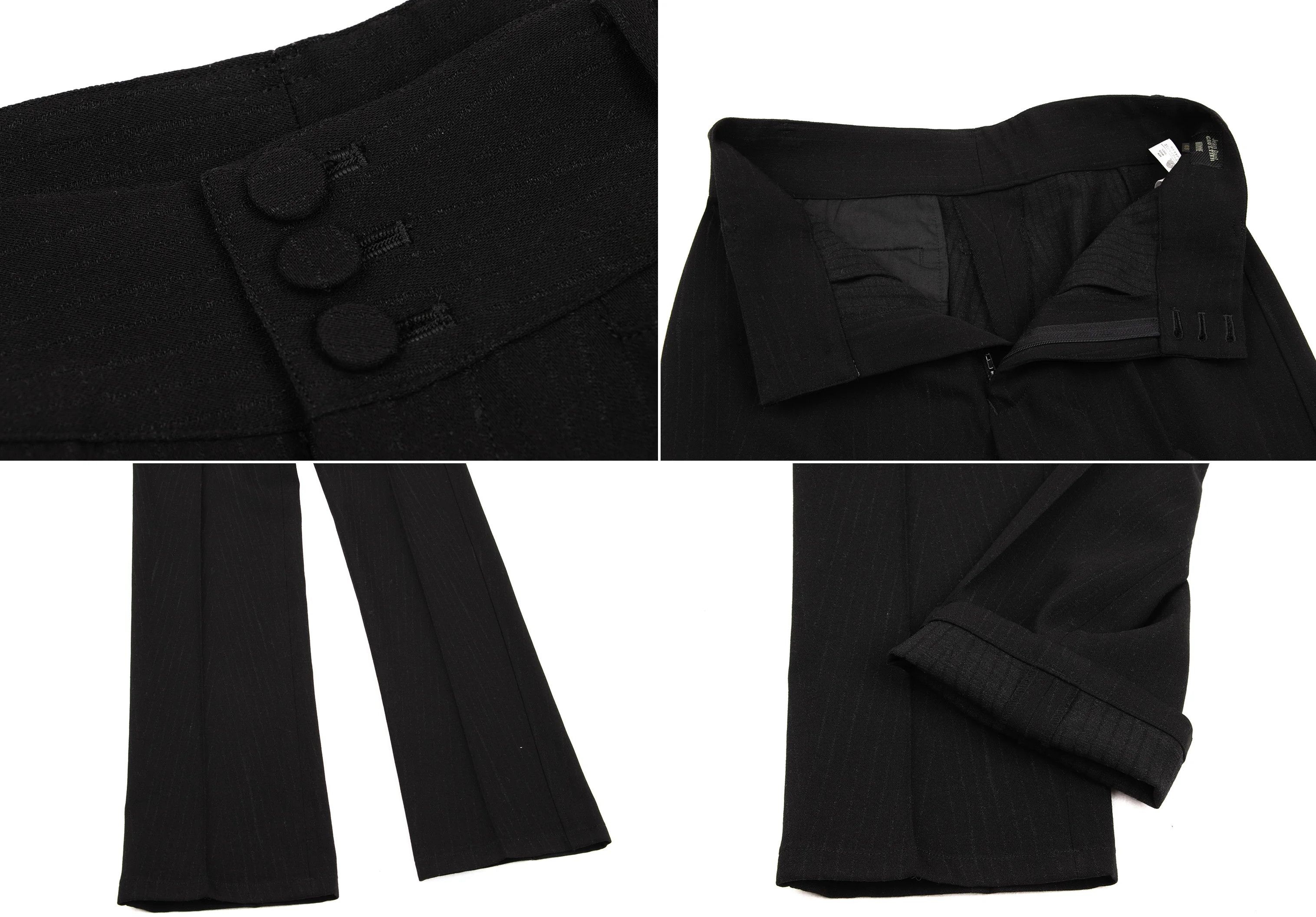 Jean Paul Gaultier Wool Shadow Stripe Suit Set Up in Black, Size 48 Size US M / EU 48-50 / 2 - 14 Thumbnail
