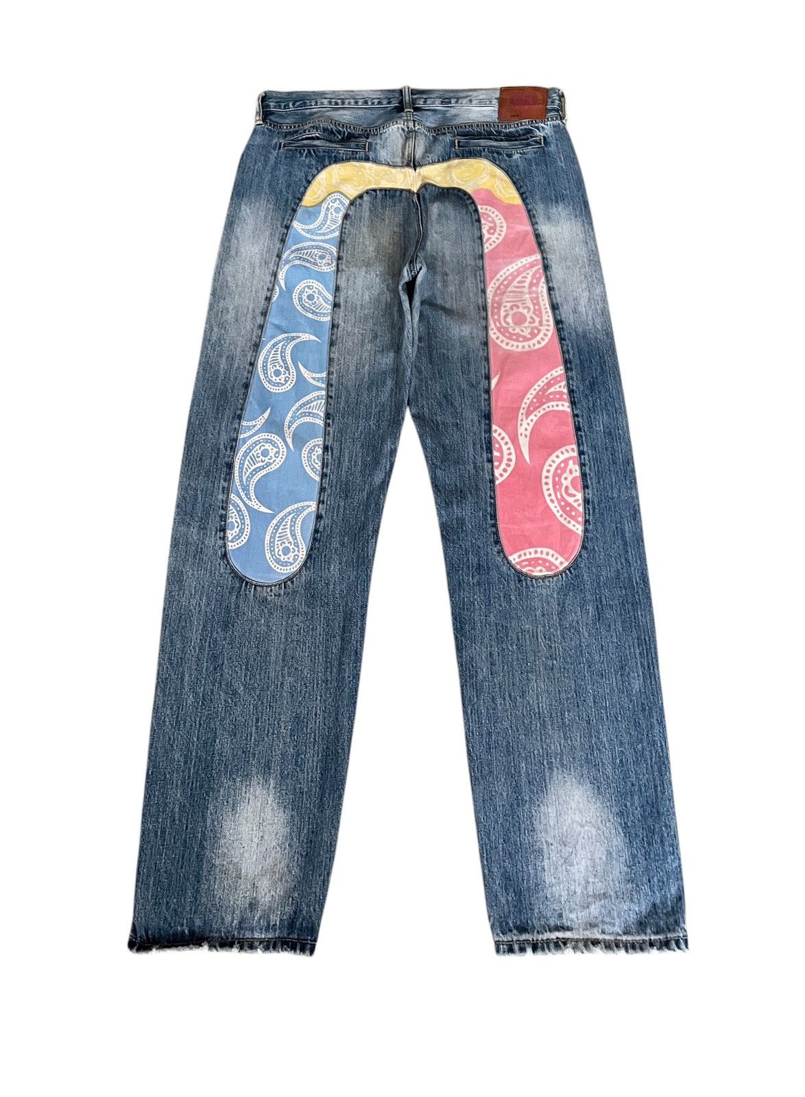 Japanese Brand Rare Vintage Japanese Brand Peacock Patchwork Jeans 2000s Size US 40 / EU 56 - 1 Thumbnail