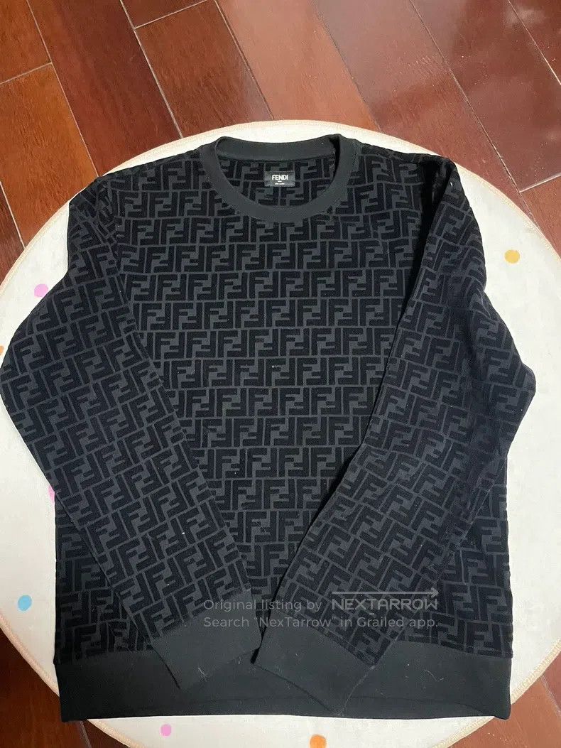 Fendi Fendi All-over print logo sweatshirt black Size US L / EU 52-54 / 3 - 1 Thumbnail