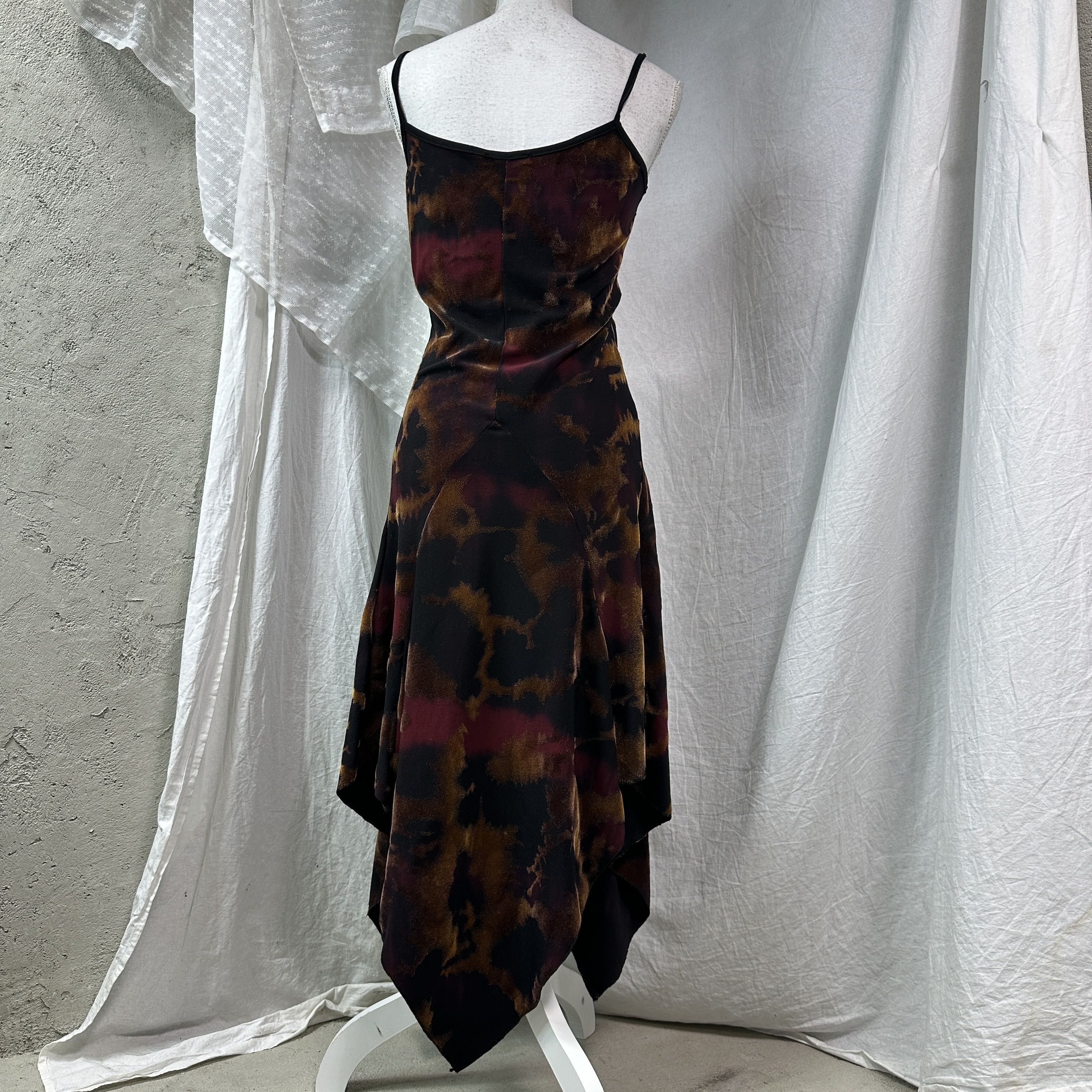 Vintage Vintage Made In France Velvet Asymmetrical Dress 90s Size S / US 4 / IT 40 - 4 Thumbnail