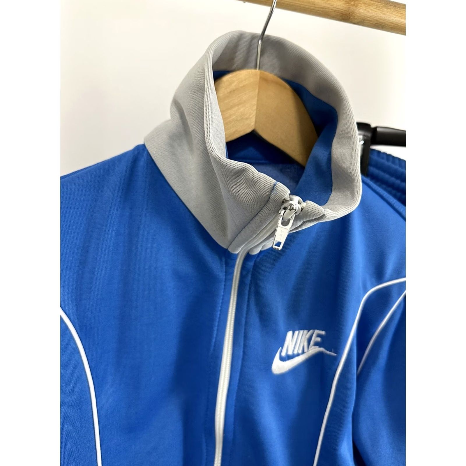 Nike Nike RARE VTG 80s Blue Trim Tracksuit Jacket Pants Set M Men Activewear 2 Piece 80s Nike Tracksuit Size 40R - 4 Thumbnail