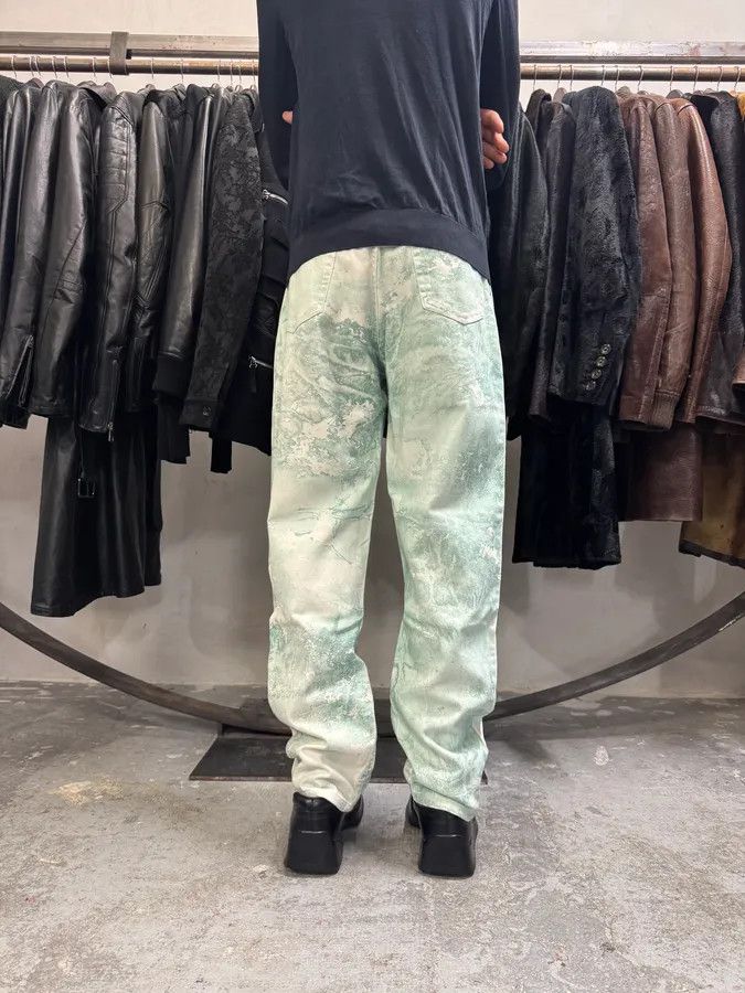 Roberto Cavalli 1990s Roberto Cavalli Aqua Green White Pants Size US 30 / EU 46 - 3 Thumbnail