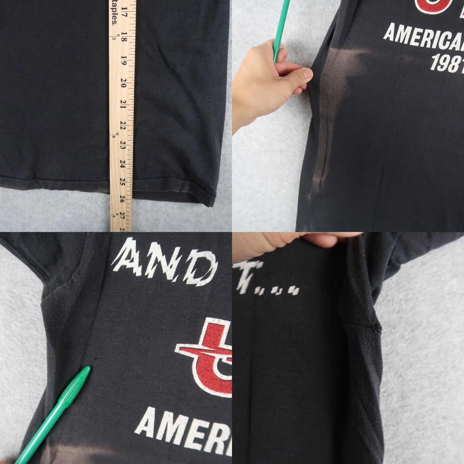 Vintage VINTAGE 1981 UFO American Tour Graphic Tee Shirt Adult Medium Black 80s Rock Unisex Size US M / EU 48-50 / 2 - 8 Thumbnail