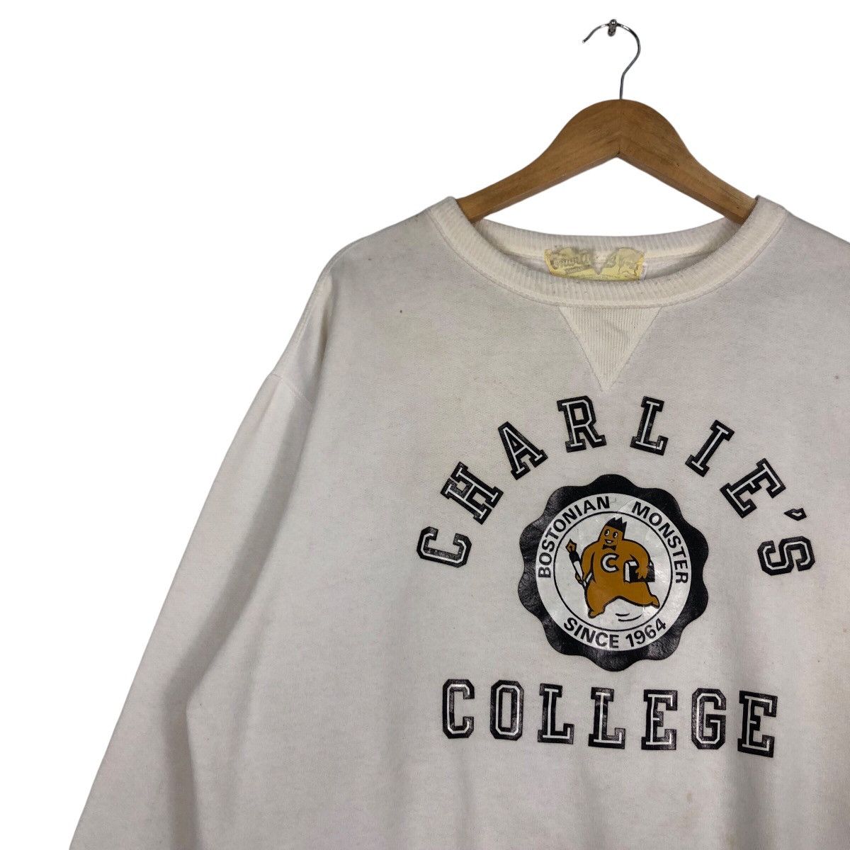 Japanese Brand × Vintage Charlie College Vintage Sweatshirt 90s Rare Large Size Size US L / EU 52-54 / 3 - 6 Thumbnail