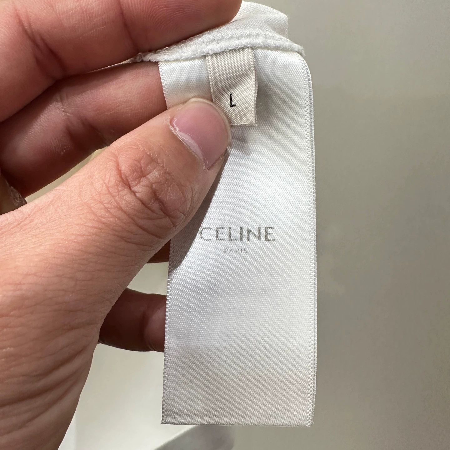 Celine Celine mar14 gold thread logo short sleeve tee L Size L / US 10 / IT 46 - 4 Thumbnail