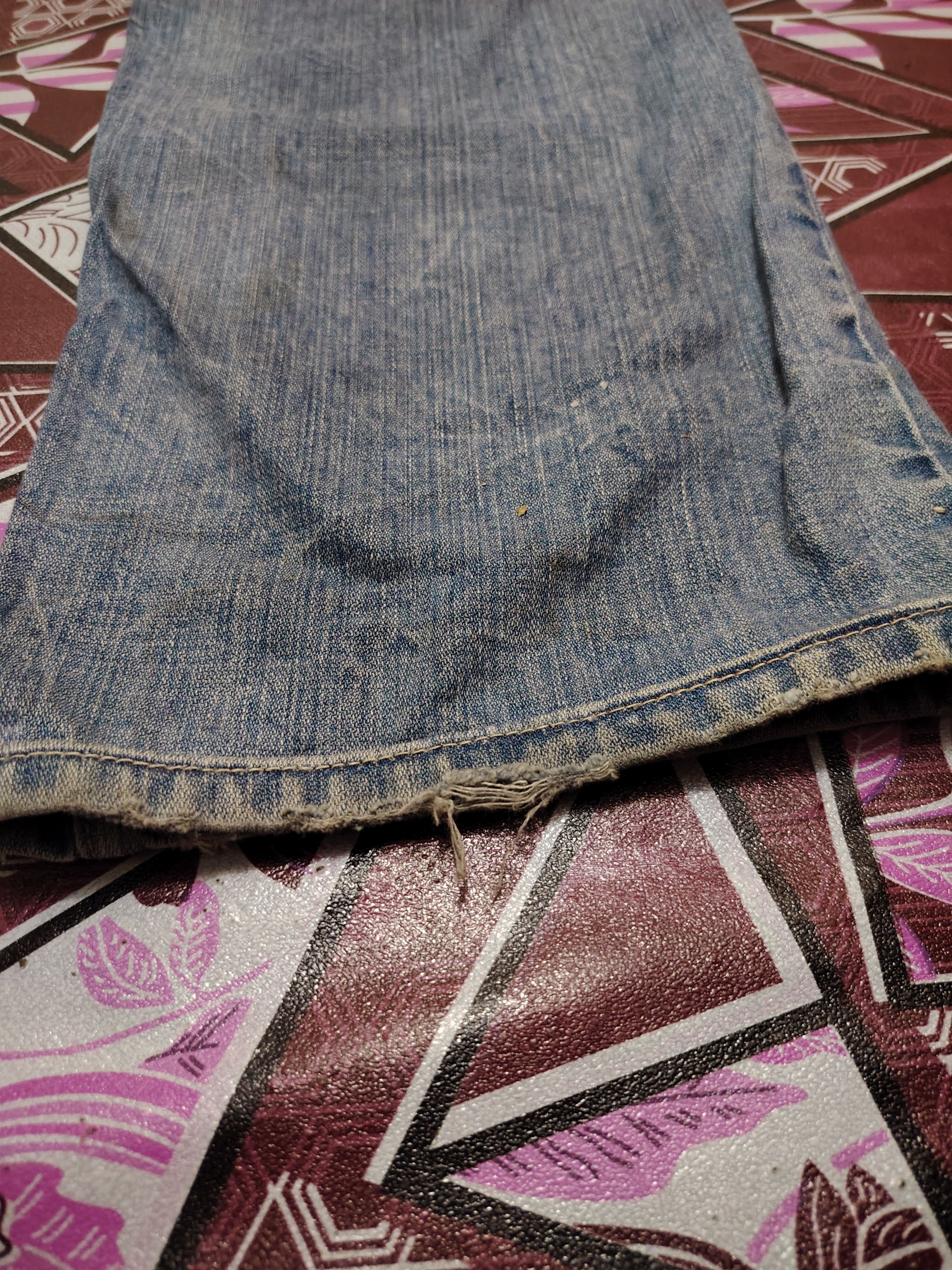 Who Decides War Vtg Diesel Industry Flared Distressed jeans Denim Size US 31 - 22 Thumbnail