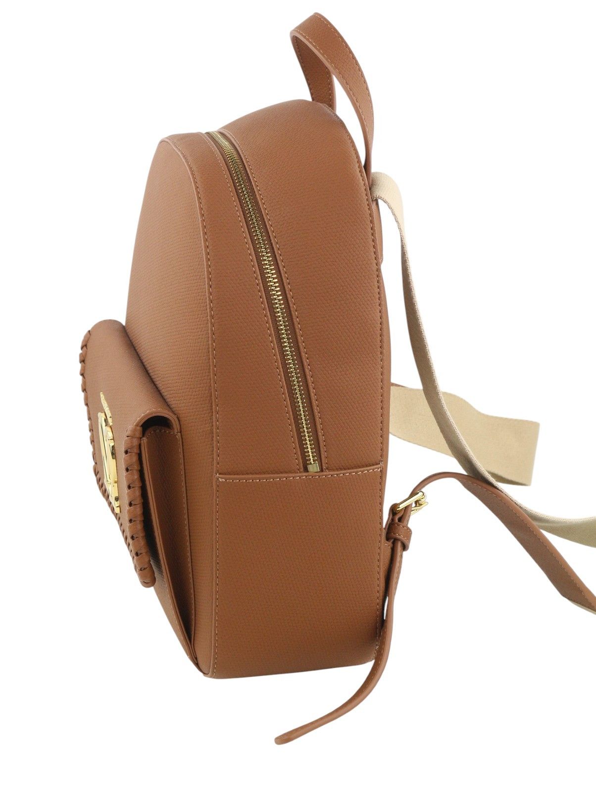 Love Moschino ZAINO PU CAMMELLO OS Brown Logo Backpack 87736 Size ONE SIZE - 5 Thumbnail