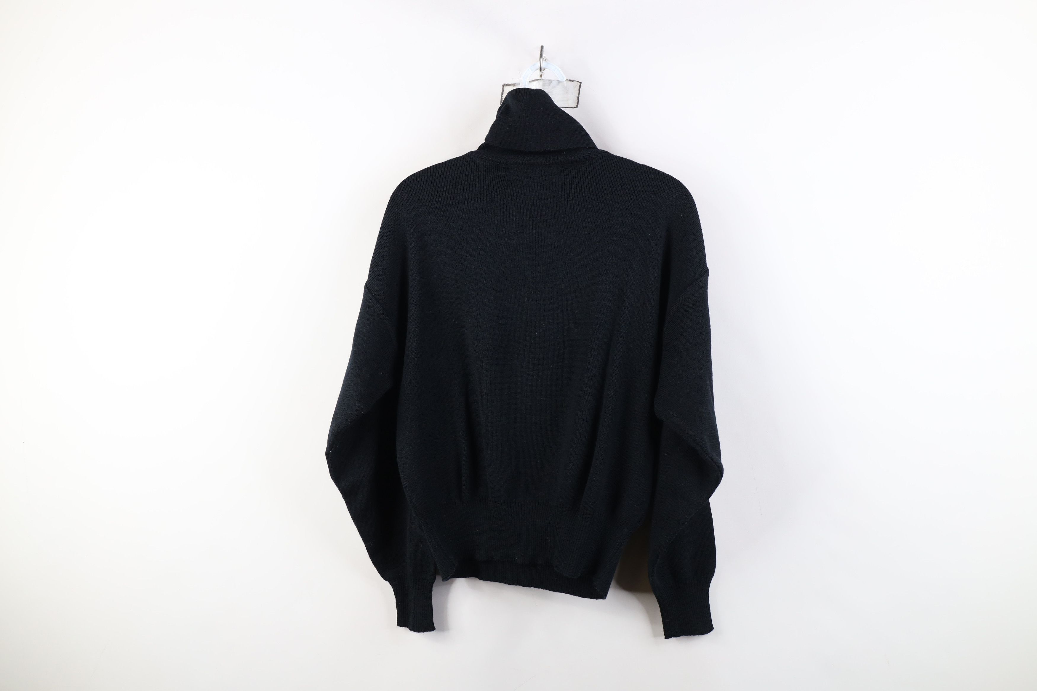Obermeyer Vintage 80s 90s Obermeyer Knit Ski Turtleneck Sweater Black Size S / US 4 / IT 40 - 9 Thumbnail