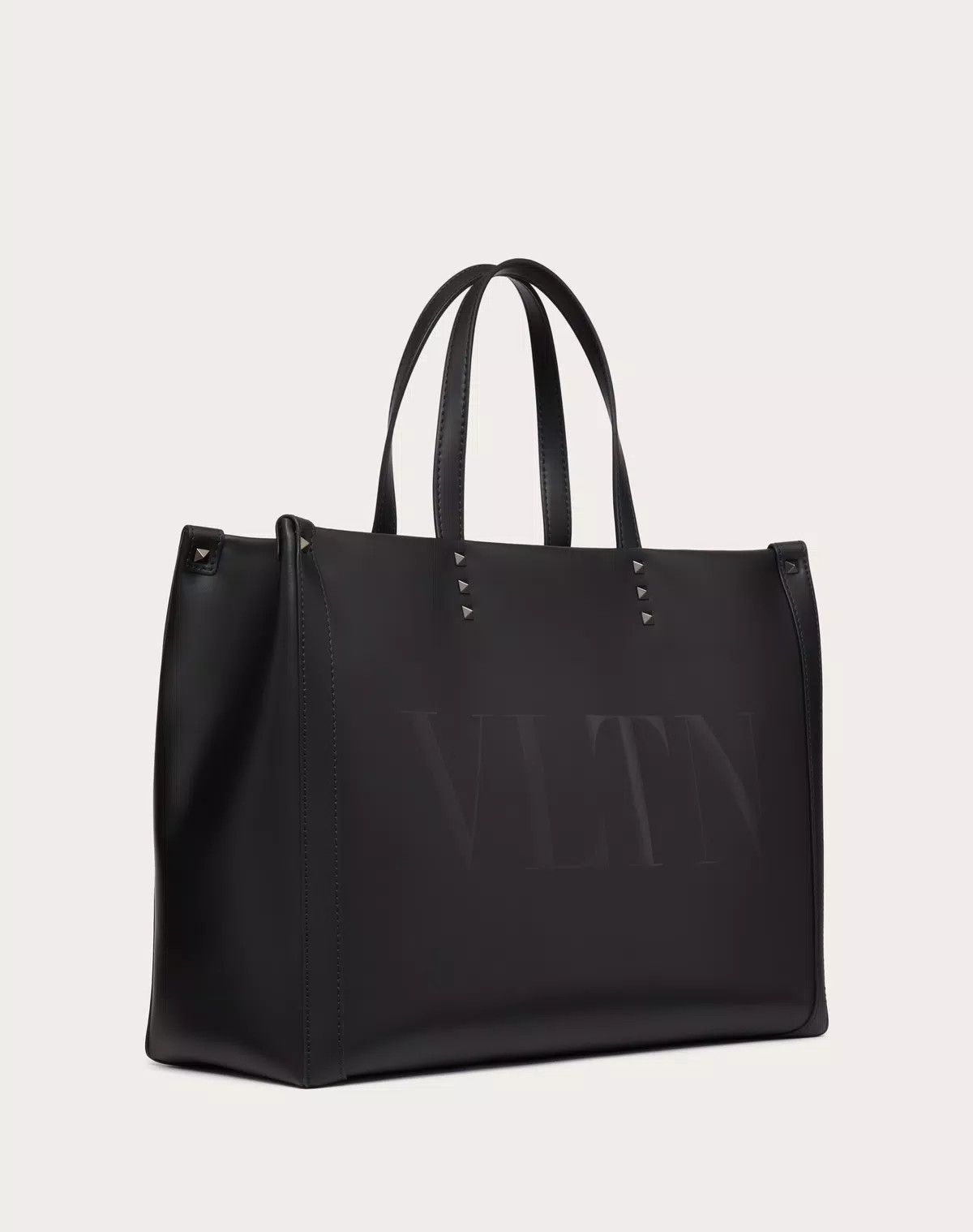 Valentino oc11z0725 Size: OS/ Vltn Leather Shopping Bag in Black Size ONE SIZE - 2 Thumbnail