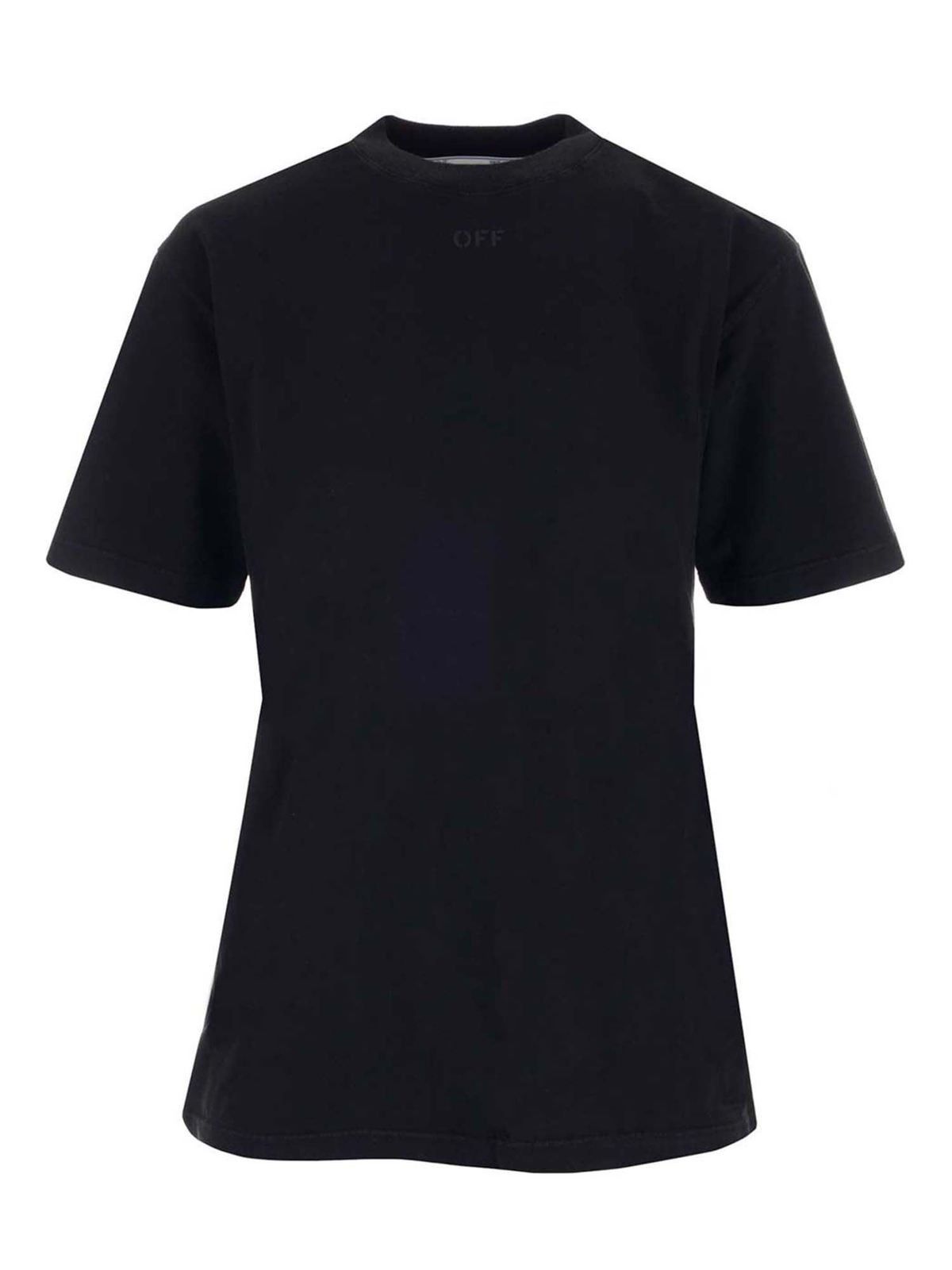 Off-White o1gr1nt0325 Rubber Arrow Reg T-Shirt in Black Size XXS / US 00 / IT 34 - 1 Thumbnail