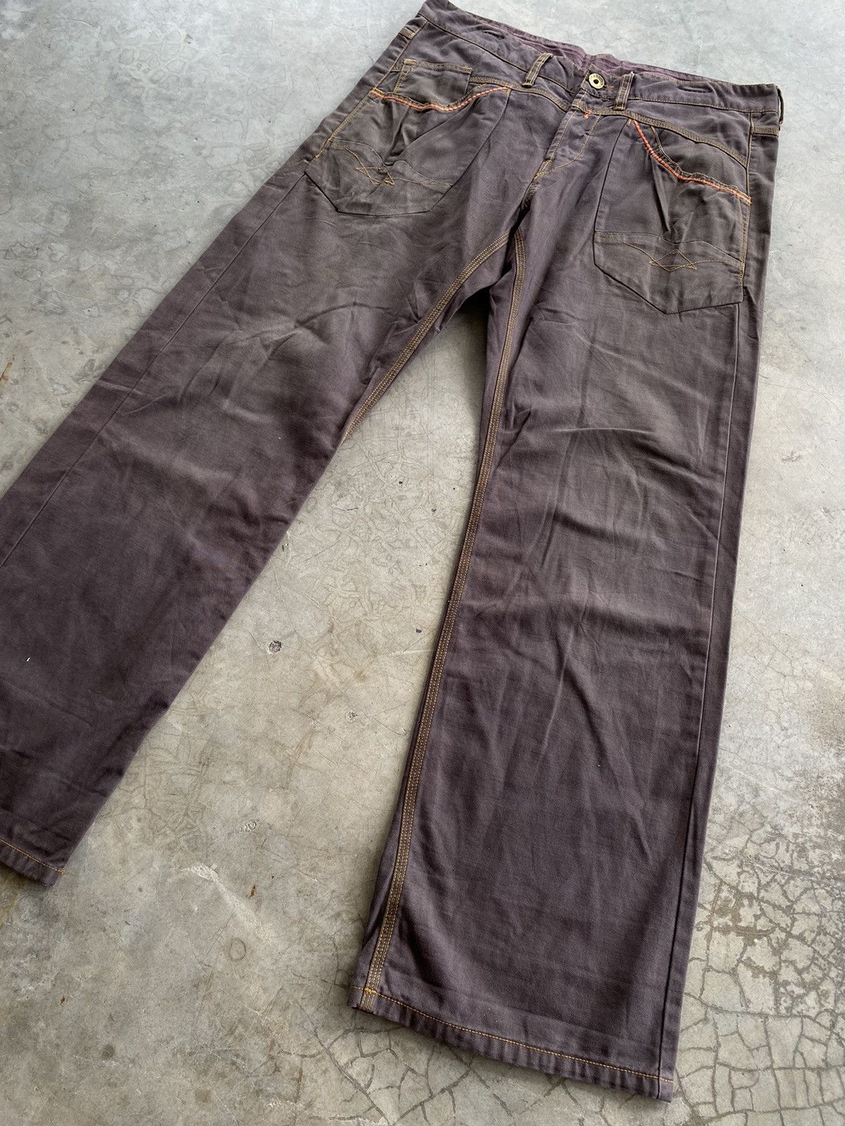 Japanese Brand × Replay Baggy Jeans Japanese Reply Wide Flare Jeans Size US 35 - 6 Thumbnail