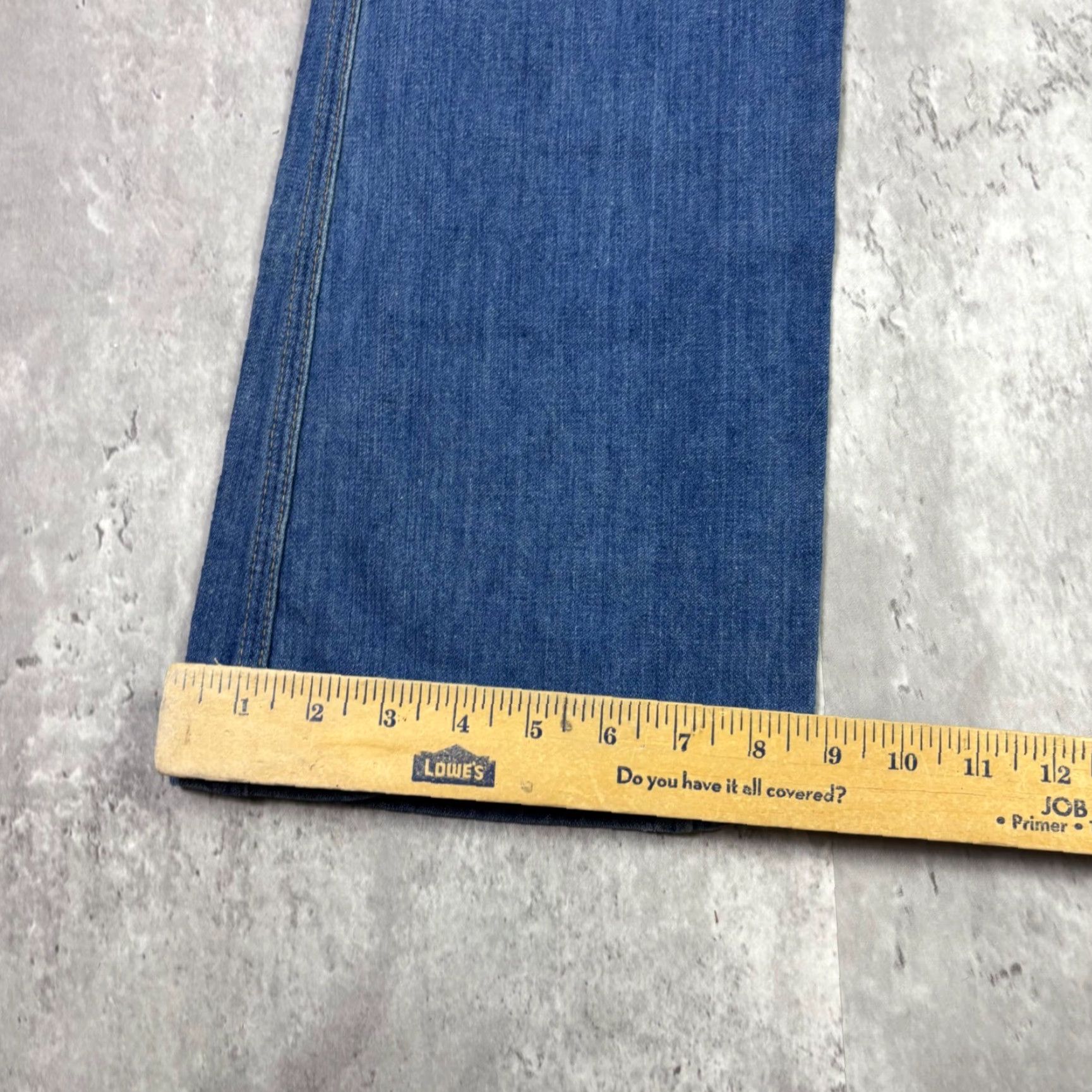 Bell VINTAGE Mavericks Jeans Womens 28x30 Medium Wash Flare Leg Denim Pants Bell Bottoms Size 28" / US 6 / IT 42 - 4 Thumbnail