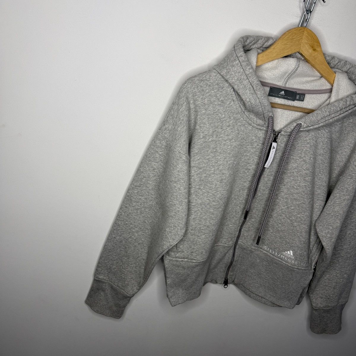 Adidas × Stella McCartney Adidas Stella McCartney Hoodie Boxy Crop Sweatshirt Y2K Size XS / US 0-2 / IT 36-38 - 3 Thumbnail