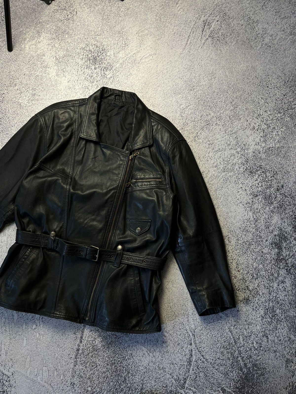 Vintage Crazy True Vintage Cycle Rider Leather Jacket Biker Rare Size US L / EU 52-54 / 3 - 3 Thumbnail