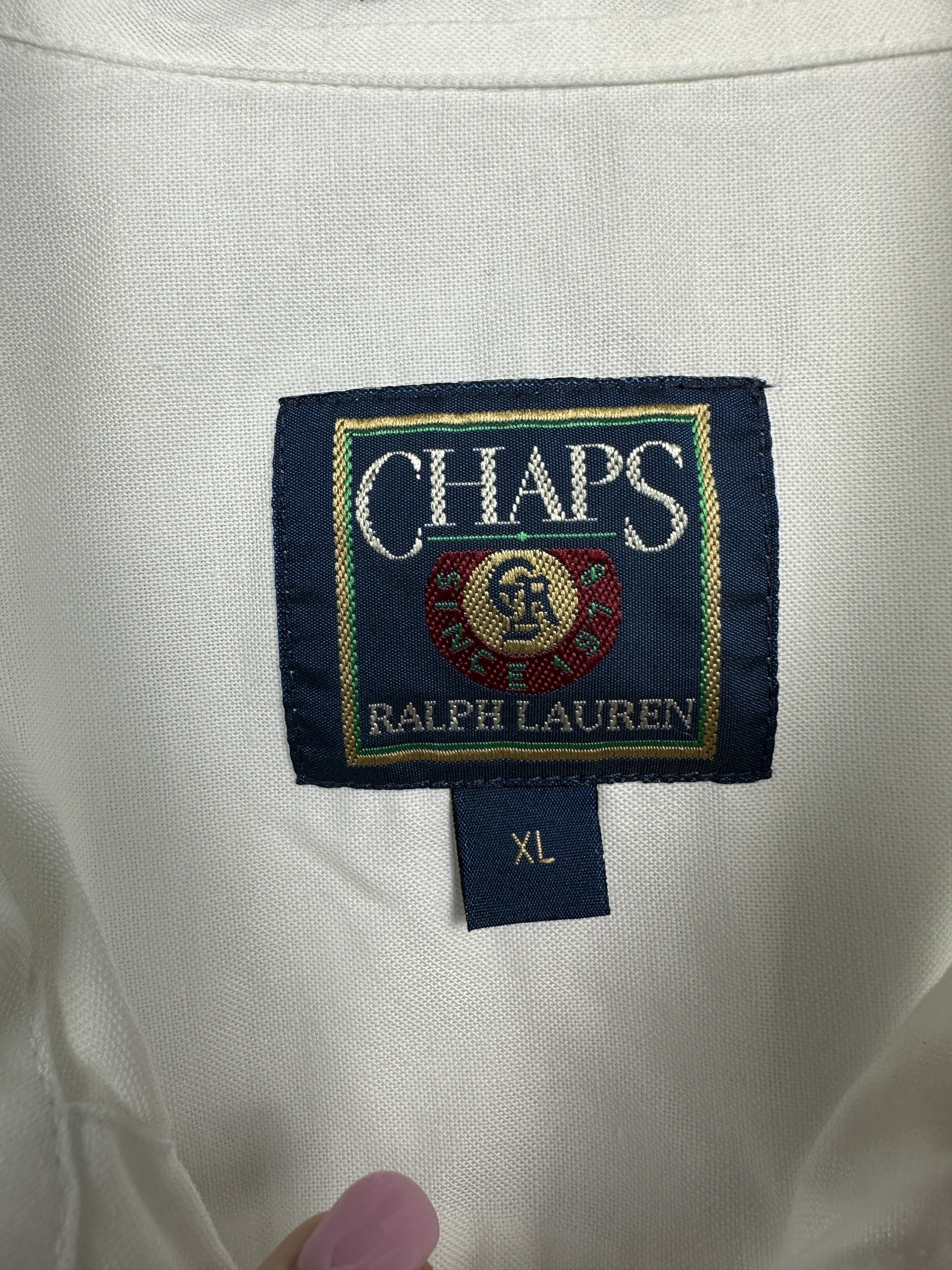 Chaps Ralph Lauren × Polo Ralph Lauren × Vintage Chaps Polo Ralph Lauren Mens Long Sleeve White Shirt Size US XL / EU 56 / 4 - 4 Thumbnail